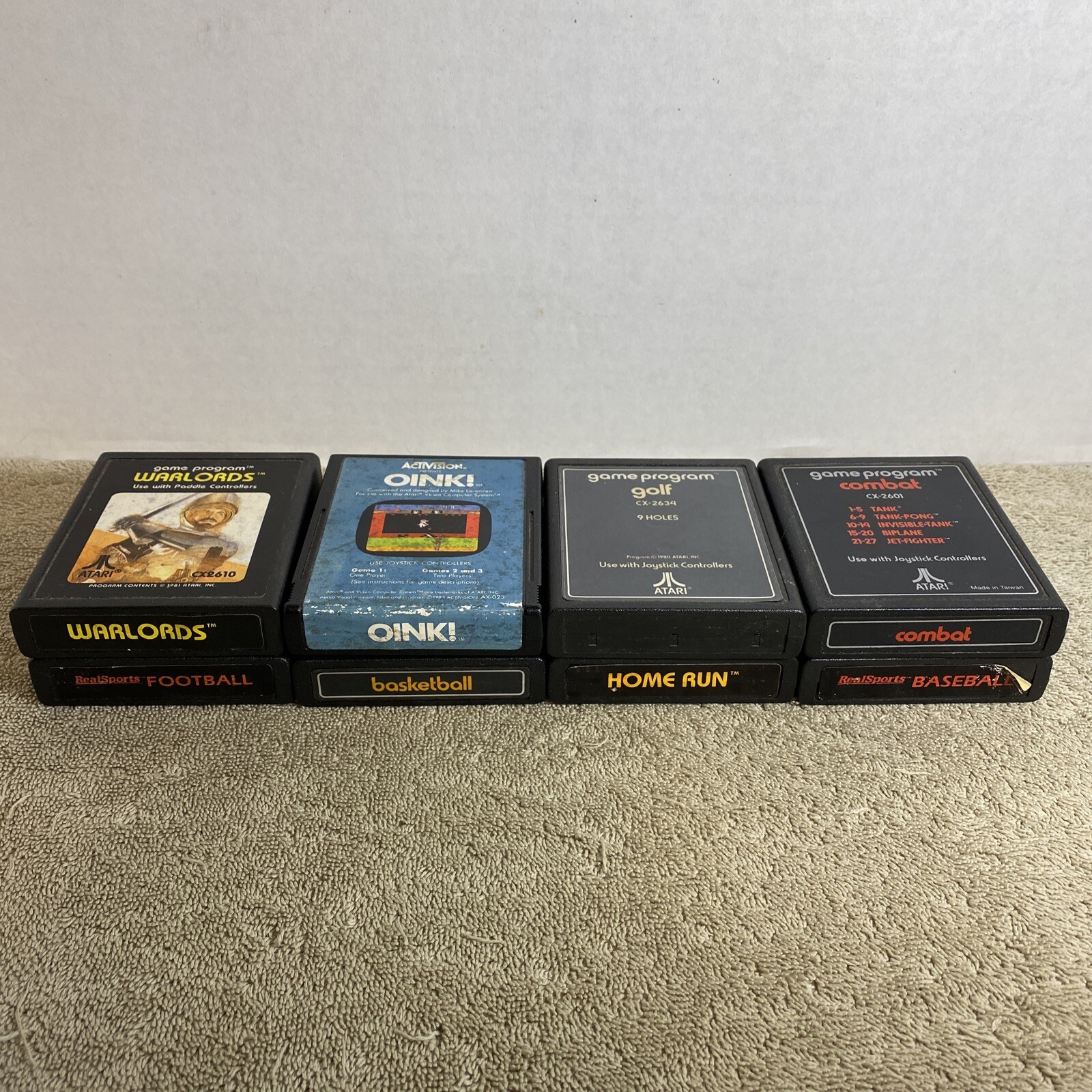 UNTESTED AS IS Sports Basketball Baseball Football Golf Atari 8 Game Lot Bundle