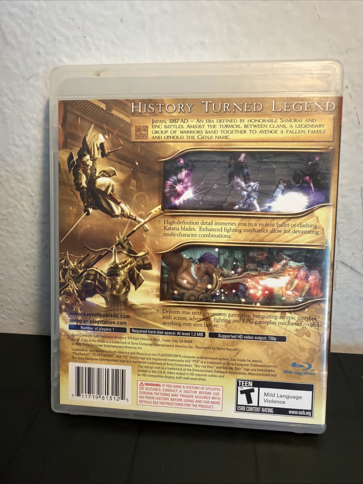 Genji: Days of the Blade PlayStation 3 (PS3) Complete In Box Tested Working