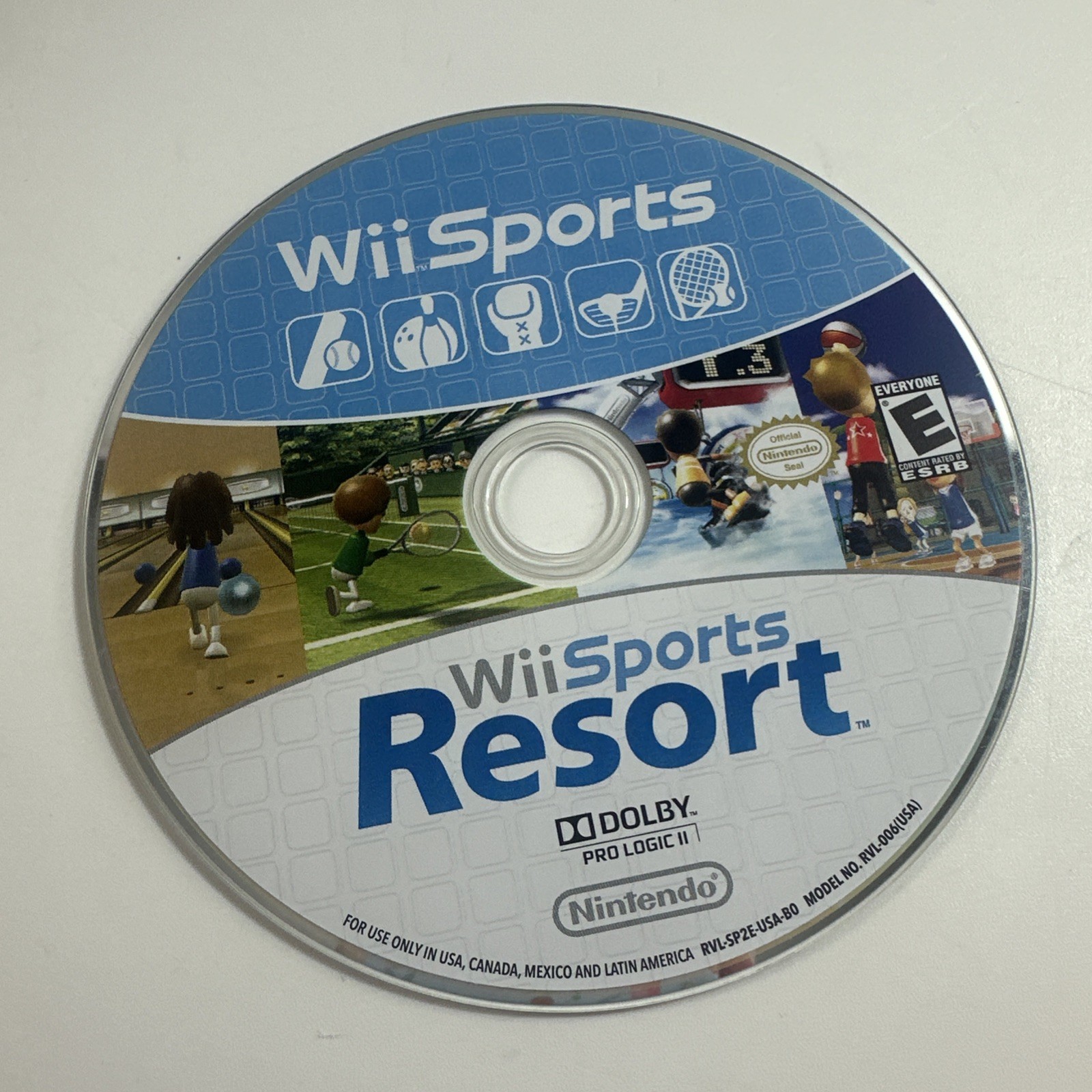 Wii Sports & Wii Sports Resort 2 in 1 Combo Disc Nintendo – Tested