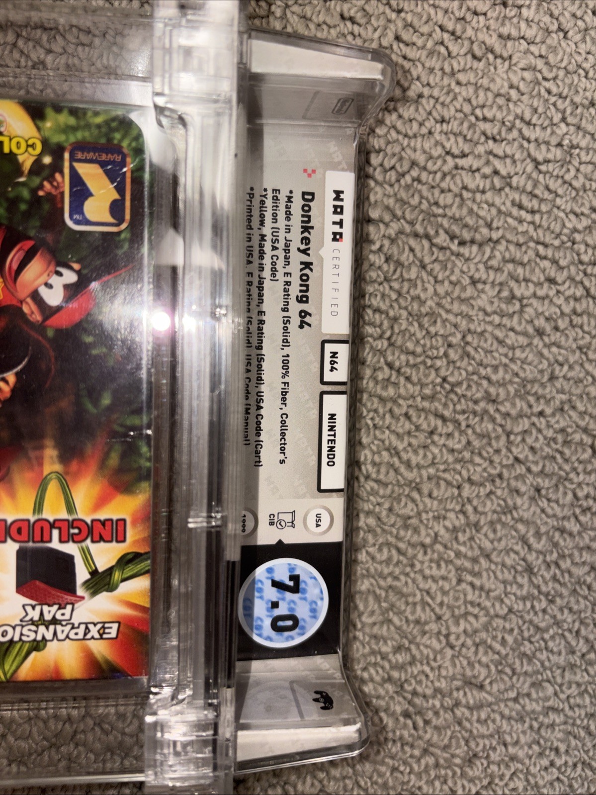 Donkey Kong 64 Collector’s Edition -Nintendo 64 WATA 7.0 – Graded CIB Video Game
