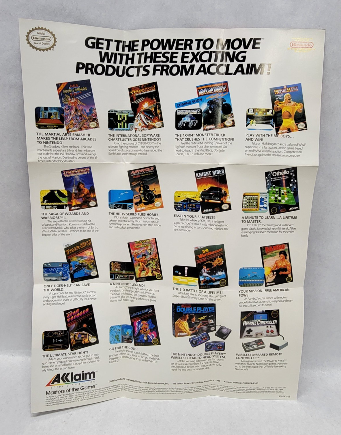 DOUBLE DRAGON II The Revenge – Nintendo NES – Game, Box, Sleeve, Poster & Foam