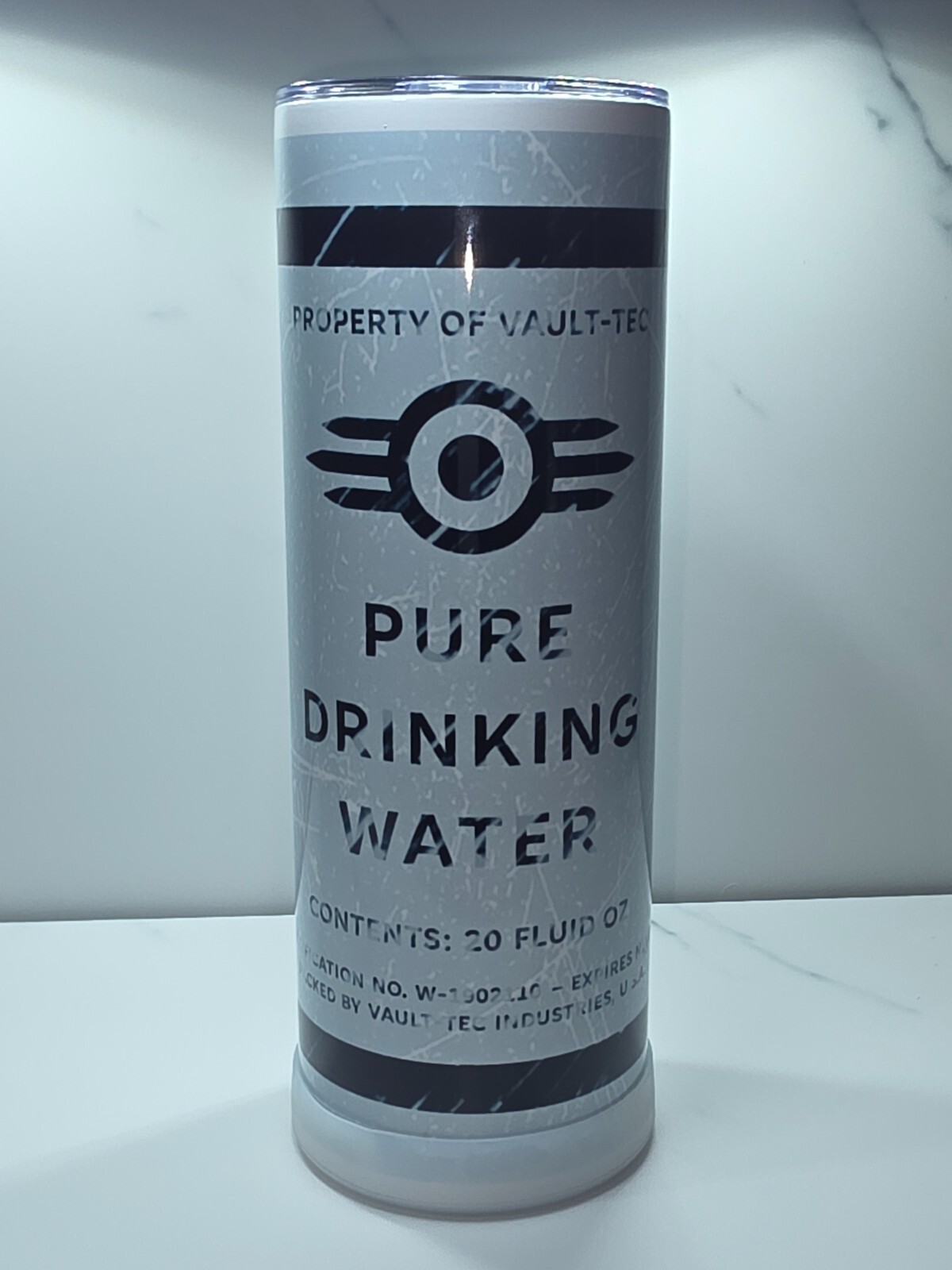 Fallout Vault-Tec Pure Drinking Water 20 Oz. Tumbler w/Metal Straw – FIVE STYLES