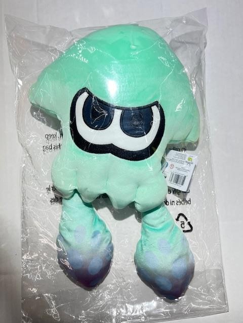 Genuine Splatoon 3 Inkling Squid LIGHT BLUE 16″ Plush – Little Buddy 1879