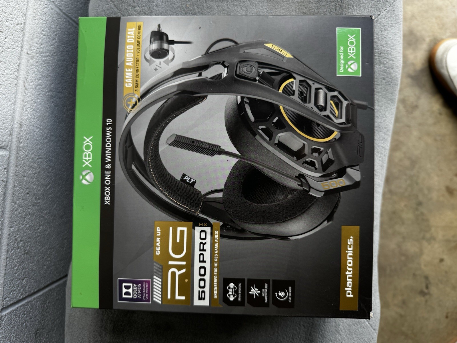 Plantronics RIG 500 PRO HX Wired Gaming Headset 3.5mm Black/Gold for Xbox One