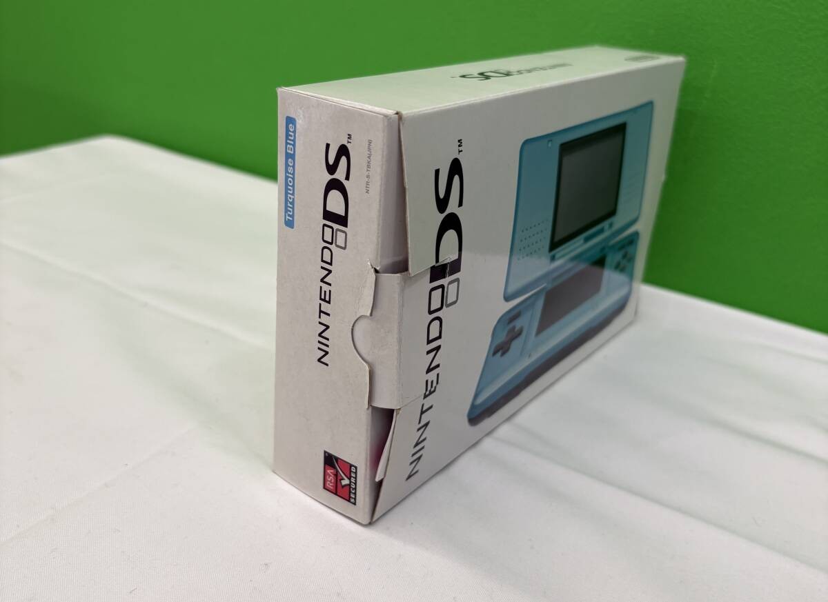 Nintendo DS Handheld Console Turquoise Blue Model NTR-001 With Box