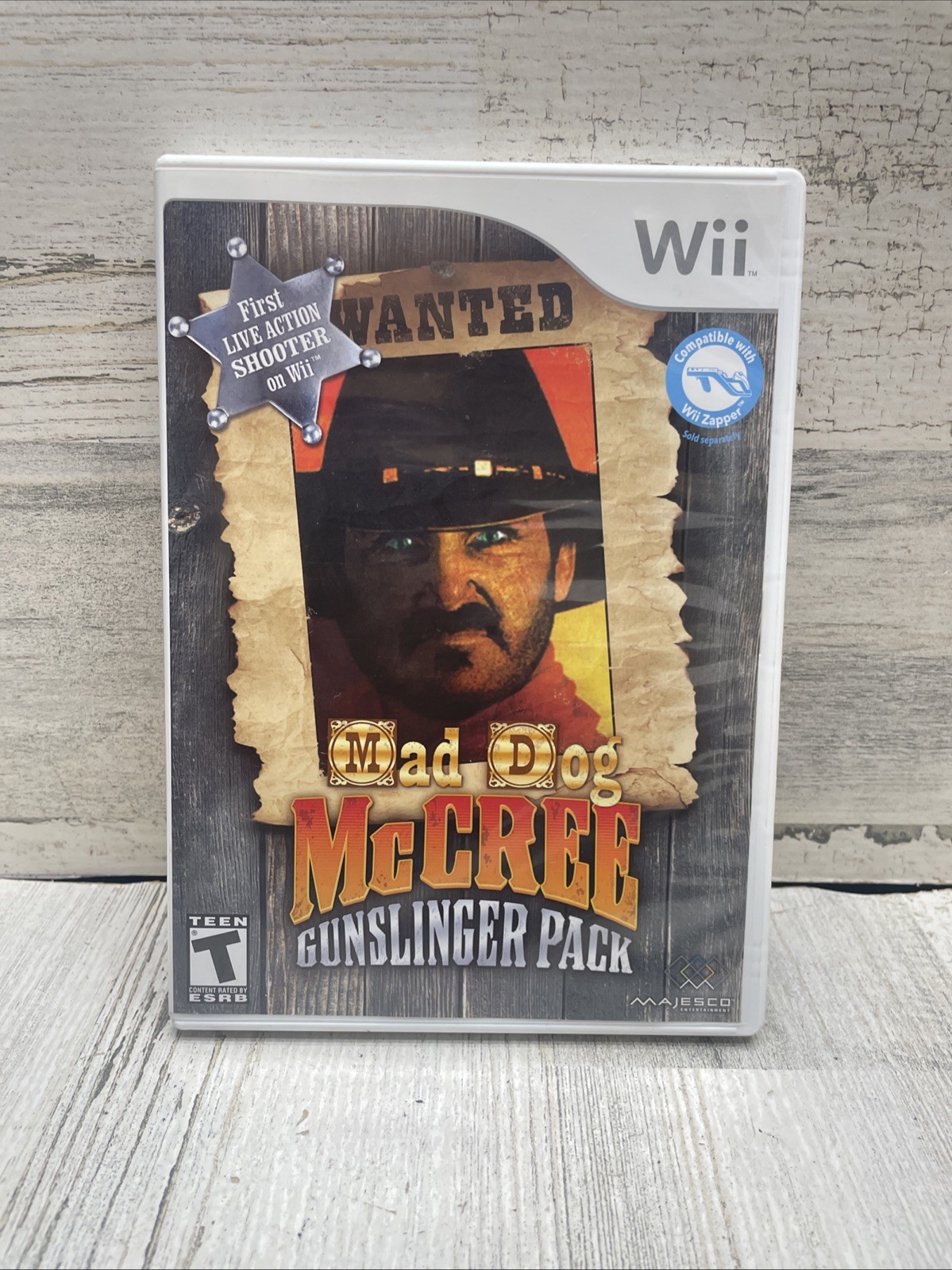 Mad Dog McCree: Gunslinger Pack (Nintendo Wii, 2009) With Manual, Works Great