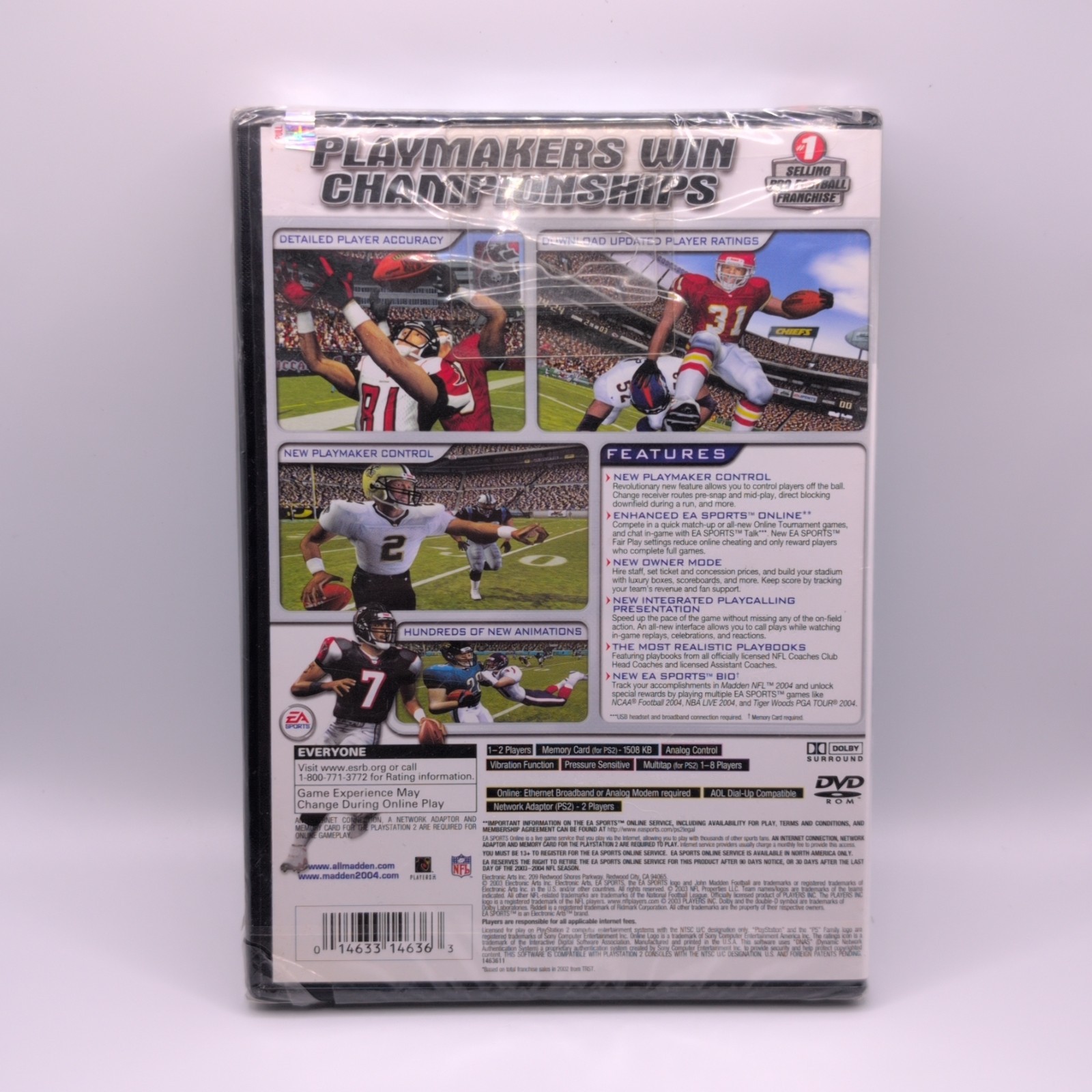 Madden NFL 2004 SEALED (Sony PlayStation 2, 2003) Ripped Corner Hang Tag