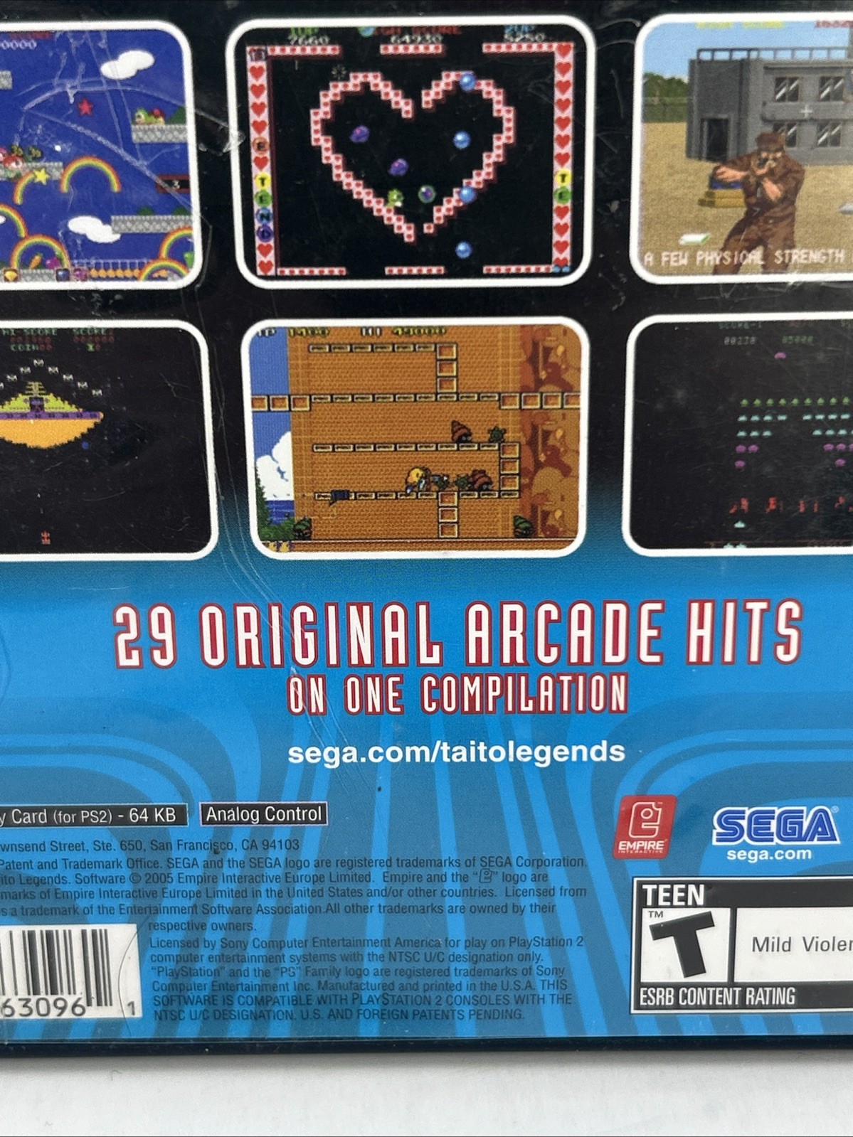 Taito Legends Sony Playstation 2 manual PS2 Bubble Bobble Operation Wolf 29 Game