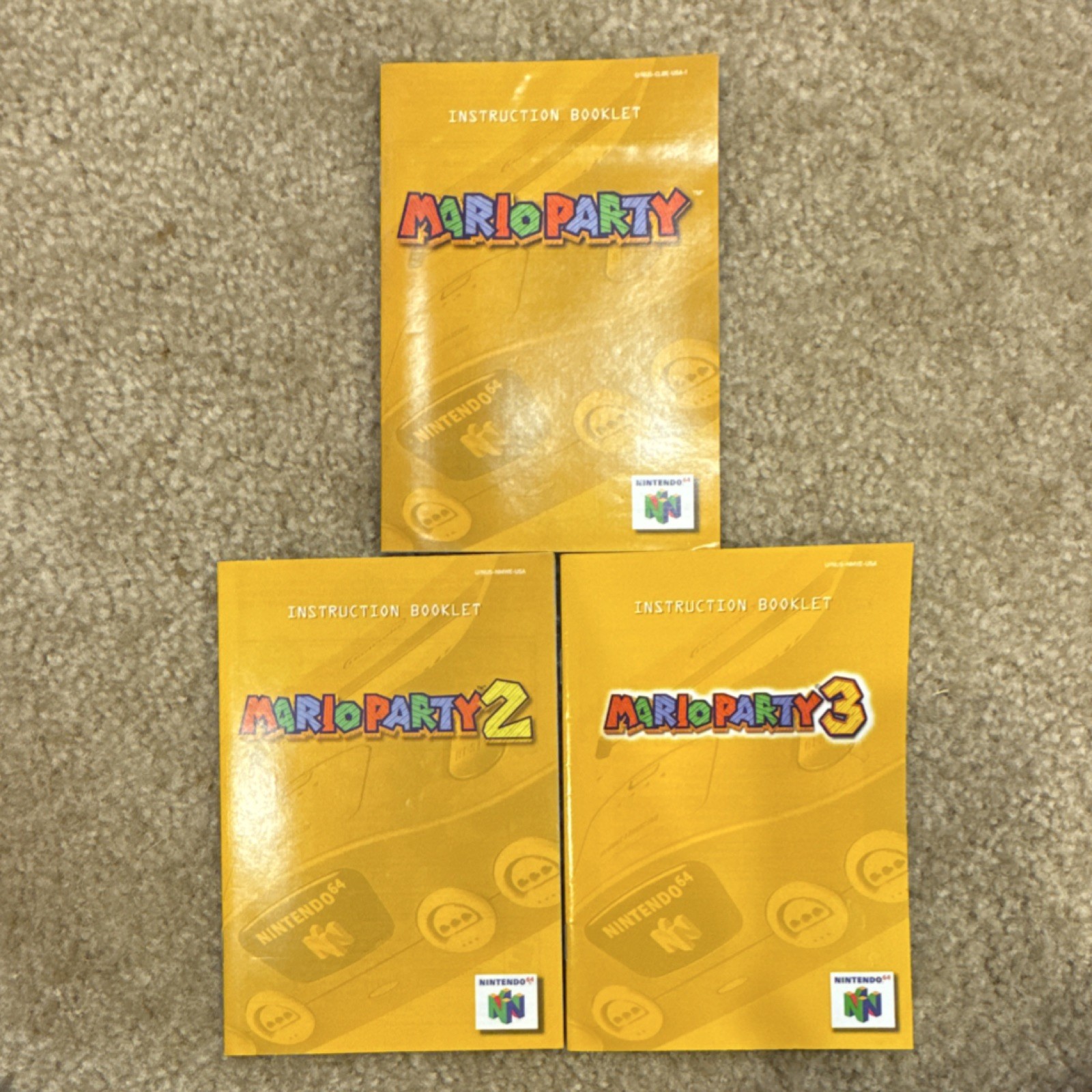 Nintendo Mario Party 1 2 3 Original Manual for Nintendo 64 N64 English
