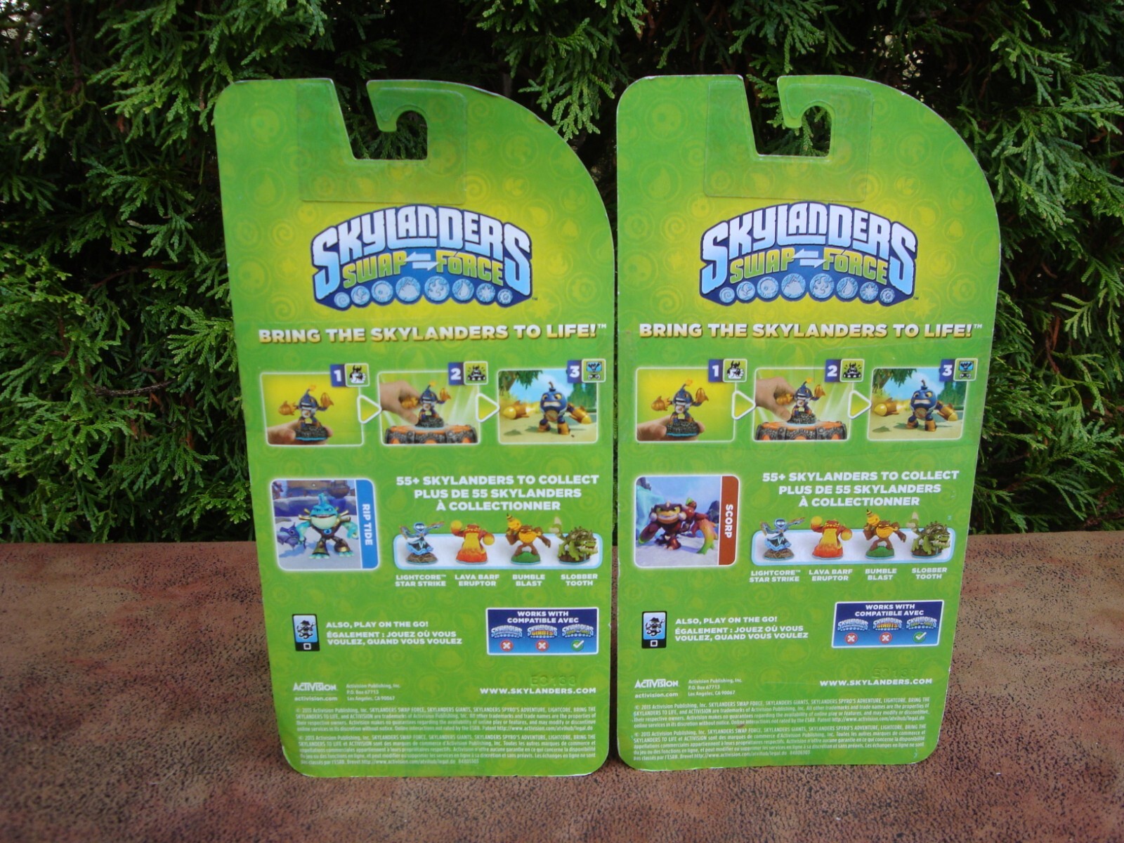 Lot of (2) Skylanders Swap Force Figures- (Rip Tide & Scorp) by Activision 2013