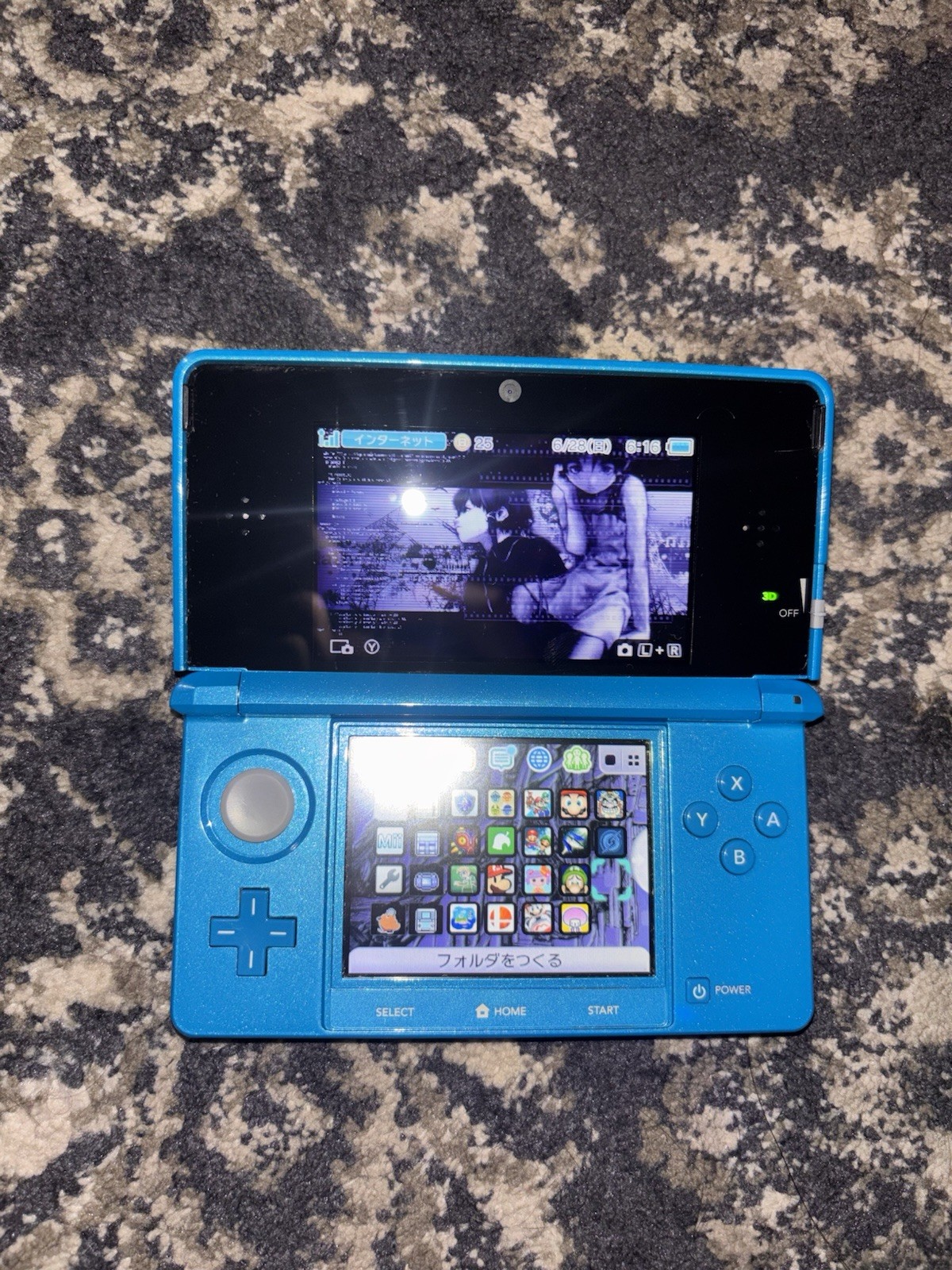 Nintendo 3DS Blue Handheld System CTR-001(JPN) NTSC-J Japan