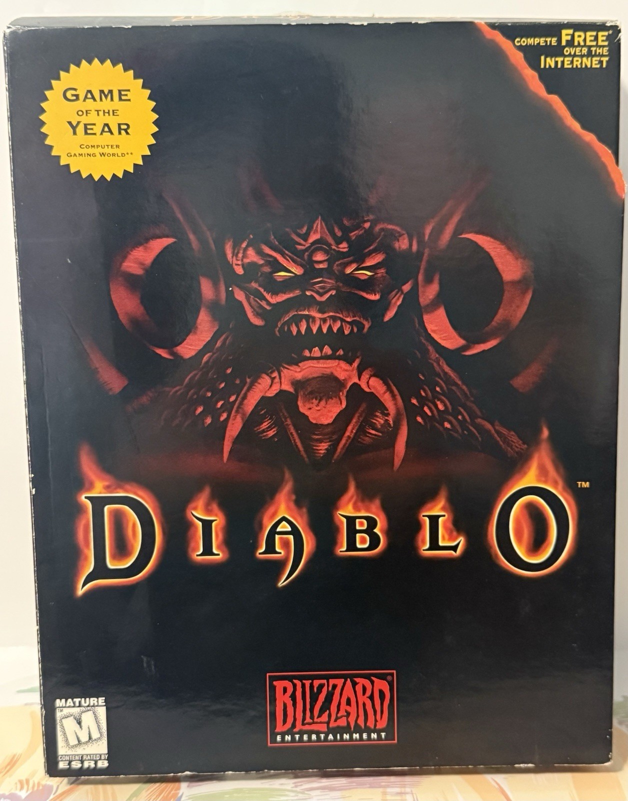 DIABLO BIG BOX Game Instruction Booklet Insert Blizzard Entertainment COMPLETE !