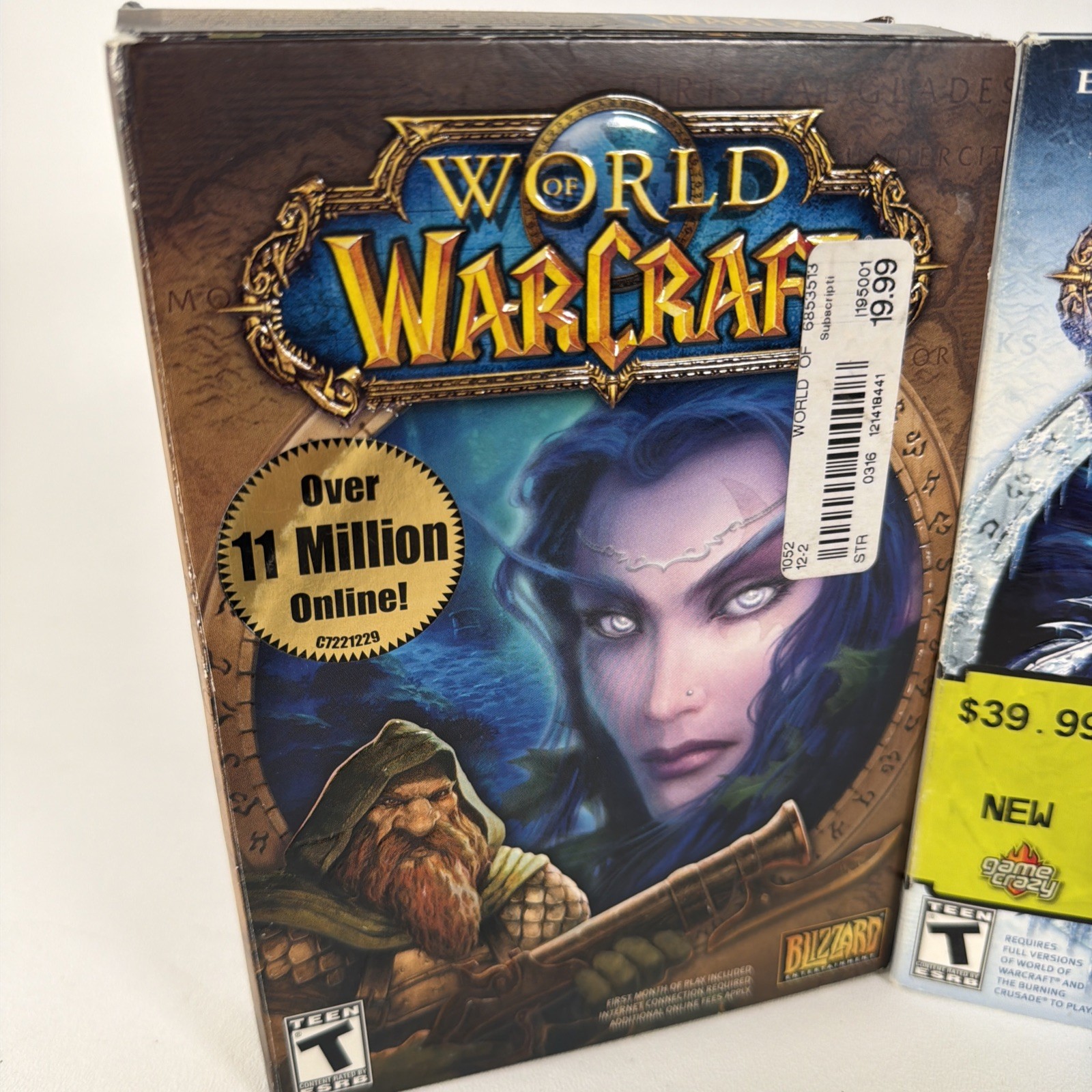 World of Warcraft Game + 2 Expansion Sets with Boxes, DVDs, Manuals