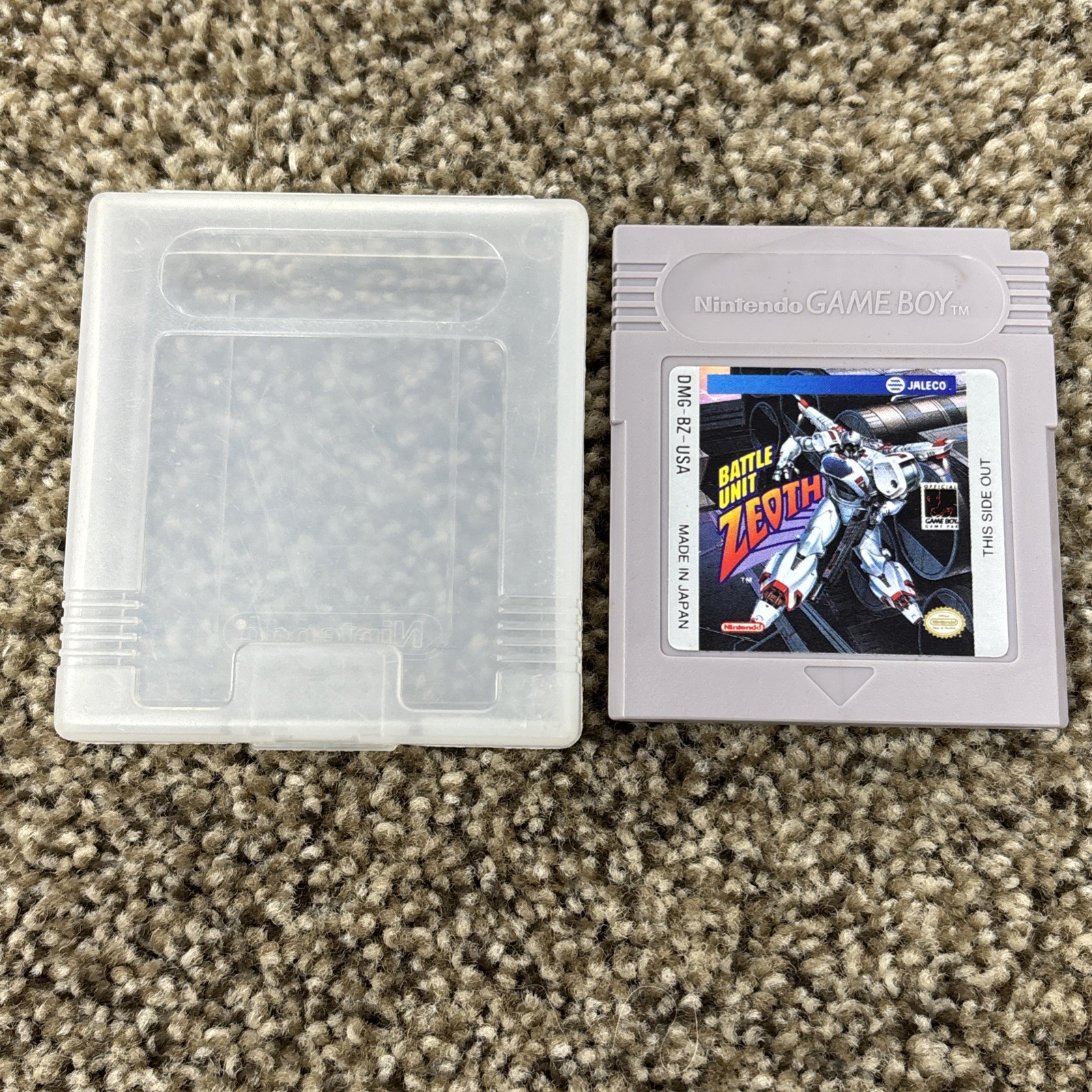 Battle Unit Zeoth (Nintendo GameBoy, 1991) TESTED WORKING Cartridge + Protector