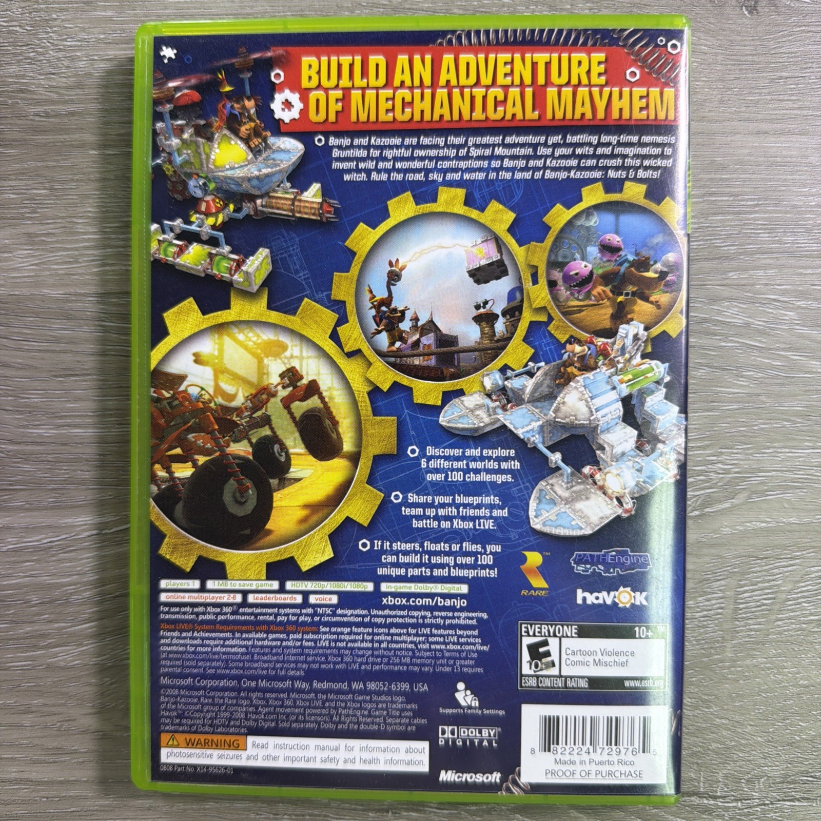 Banjo Kazooie: Nuts & Bolts – Microsoft Xbox 360 Complete w/ Manual CIB Tested