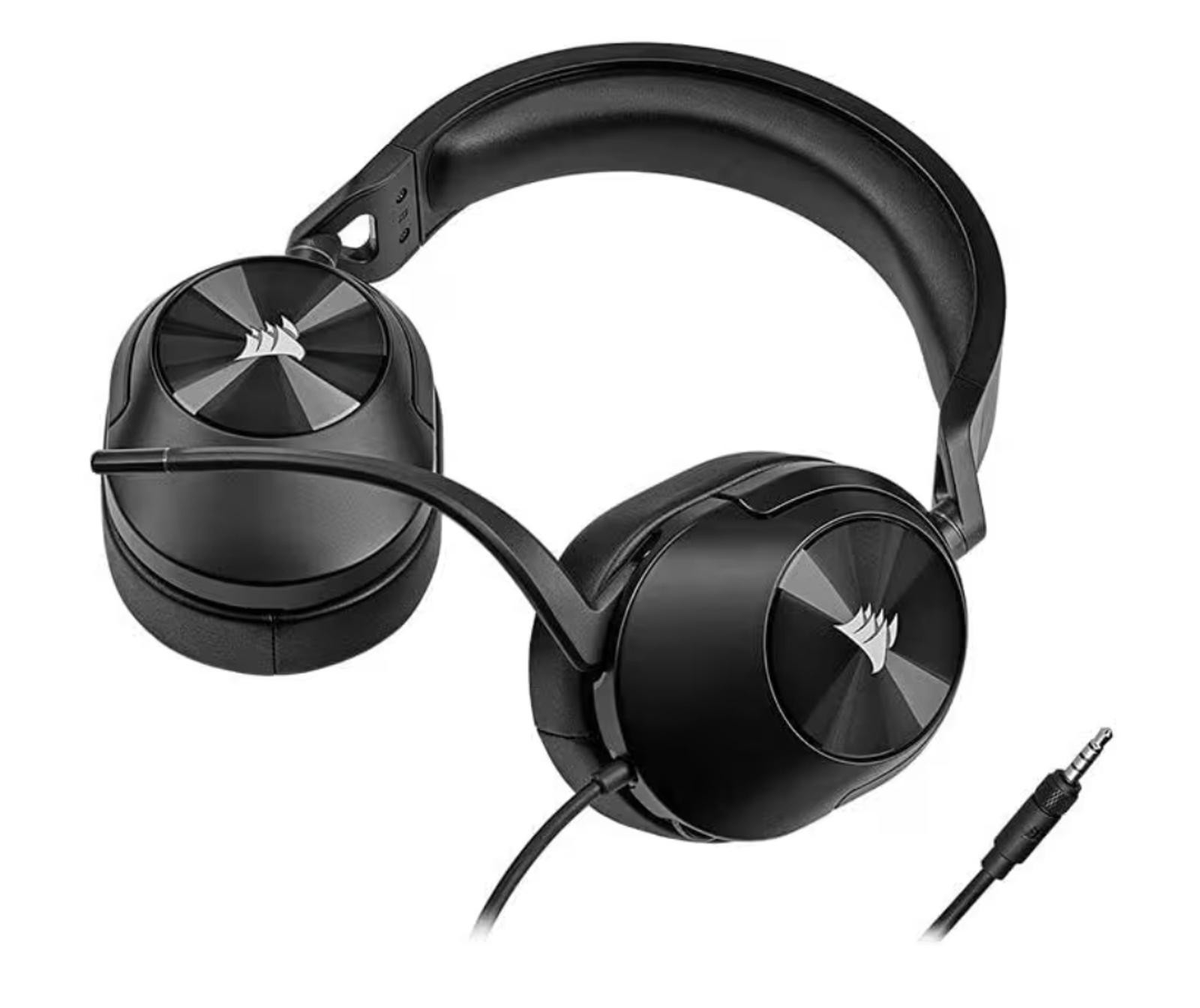 Corsair HS55 Stereo Wired Gaming Headset 3.5mm PC PS5 Xbox Switch Black New