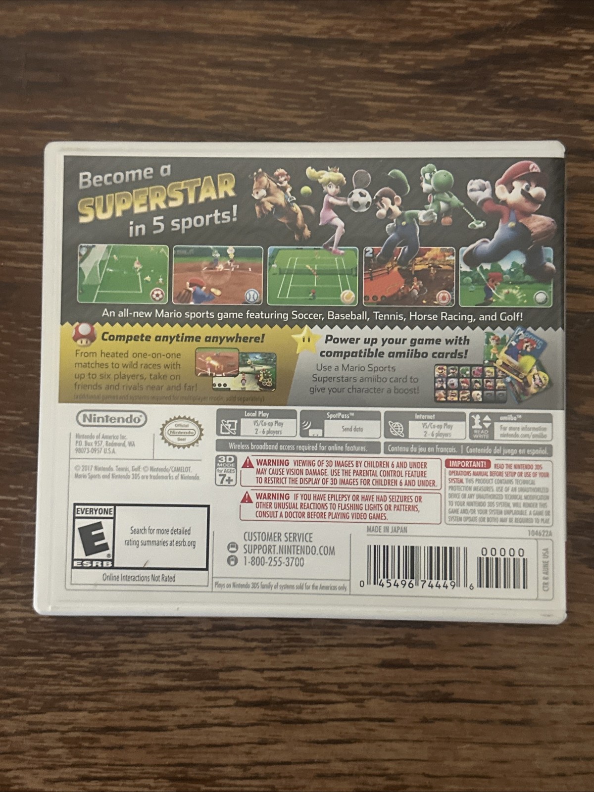 Mario Sports Superstars (Nintendo 3DS) XL 2DS Game w/Case & Insert EXCELLENT
