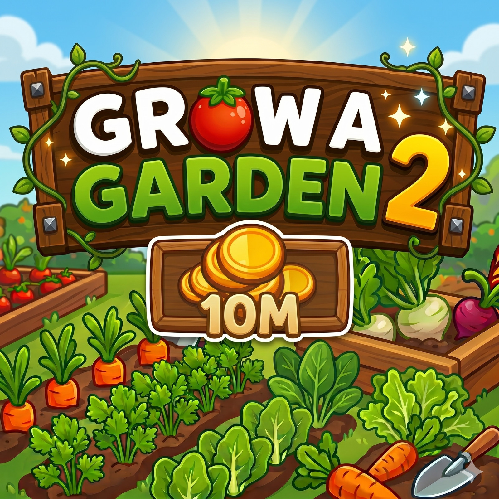 10M SHECKLES – GROW A GARDEN 2⚡FAST DELIVERY ⚡