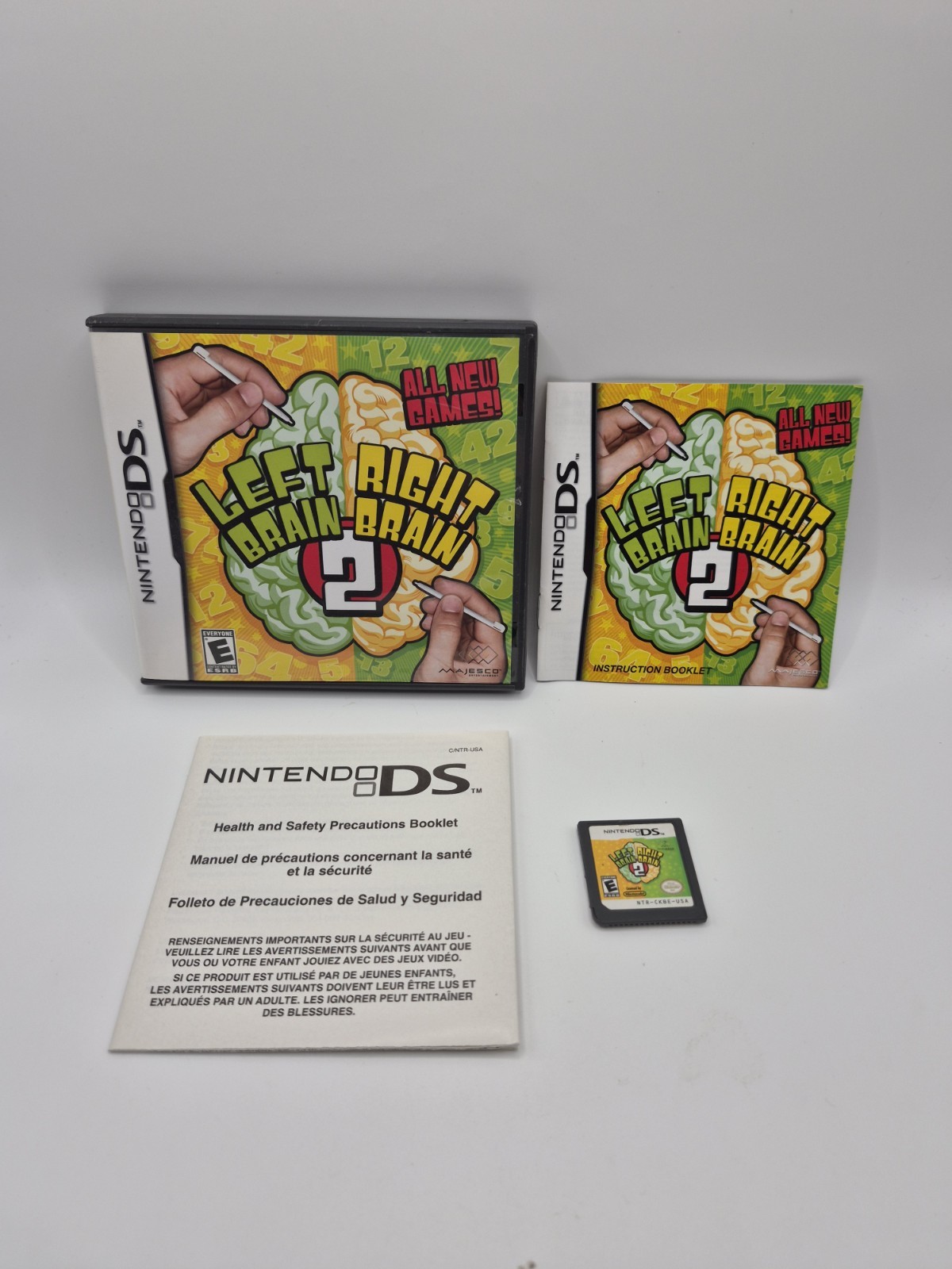 Left Brain Right Brain (Nintendo DS, 2007) Complete CIB W/ Manual & Insert CIB