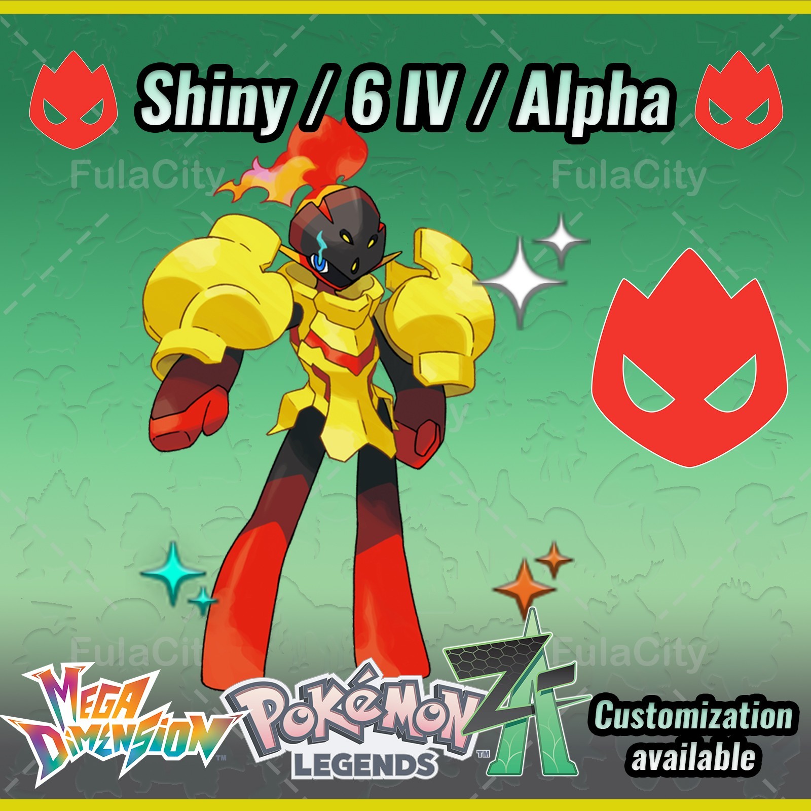 Armarouge ❗❗❗ Alpha Shiny ❗❗❗ Pokemon Legends ZA ⚫ 6 IV 🟢 @ Any item