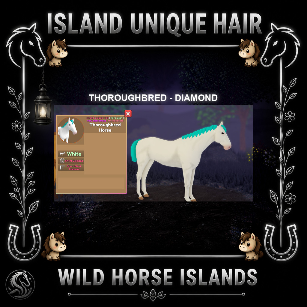 Wild Horse Islands – Thoroughbred – TB RCS IUH Unique Hair Choose (Read Descri)