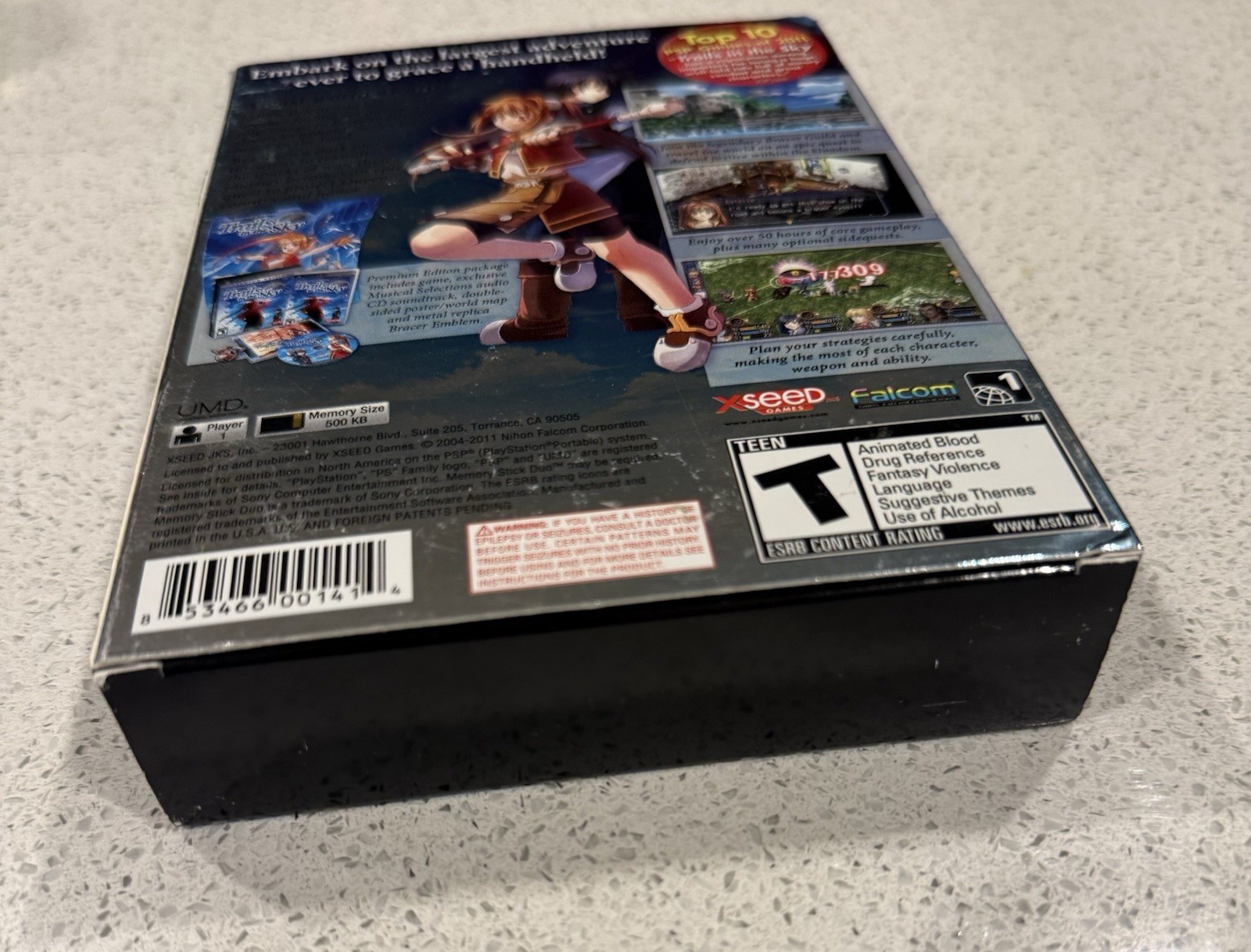 Legend of Heroes: Trails in the Sky Premium Edition (Sony PSP, 2011) CIB TESTED!