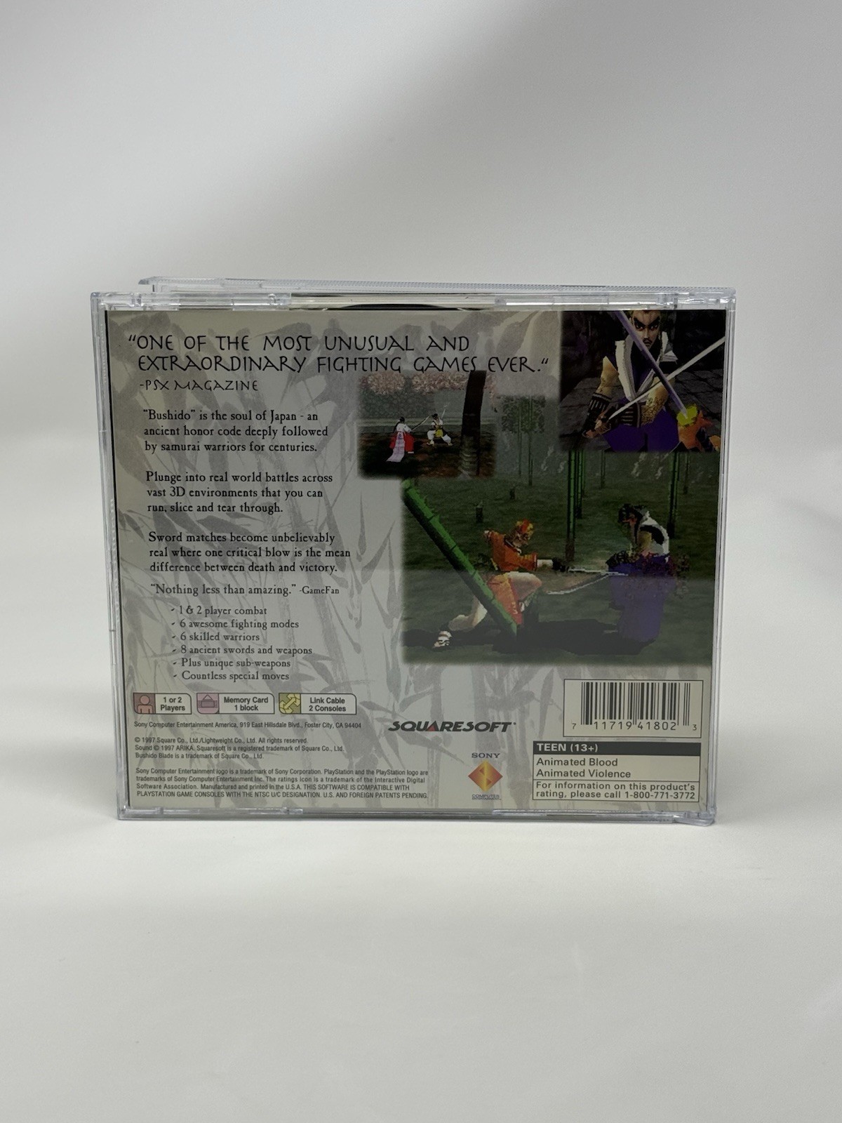 Bushido Blade PS1 PlayStation 1 Complete CIB Mint Disc Authentic Tested Working