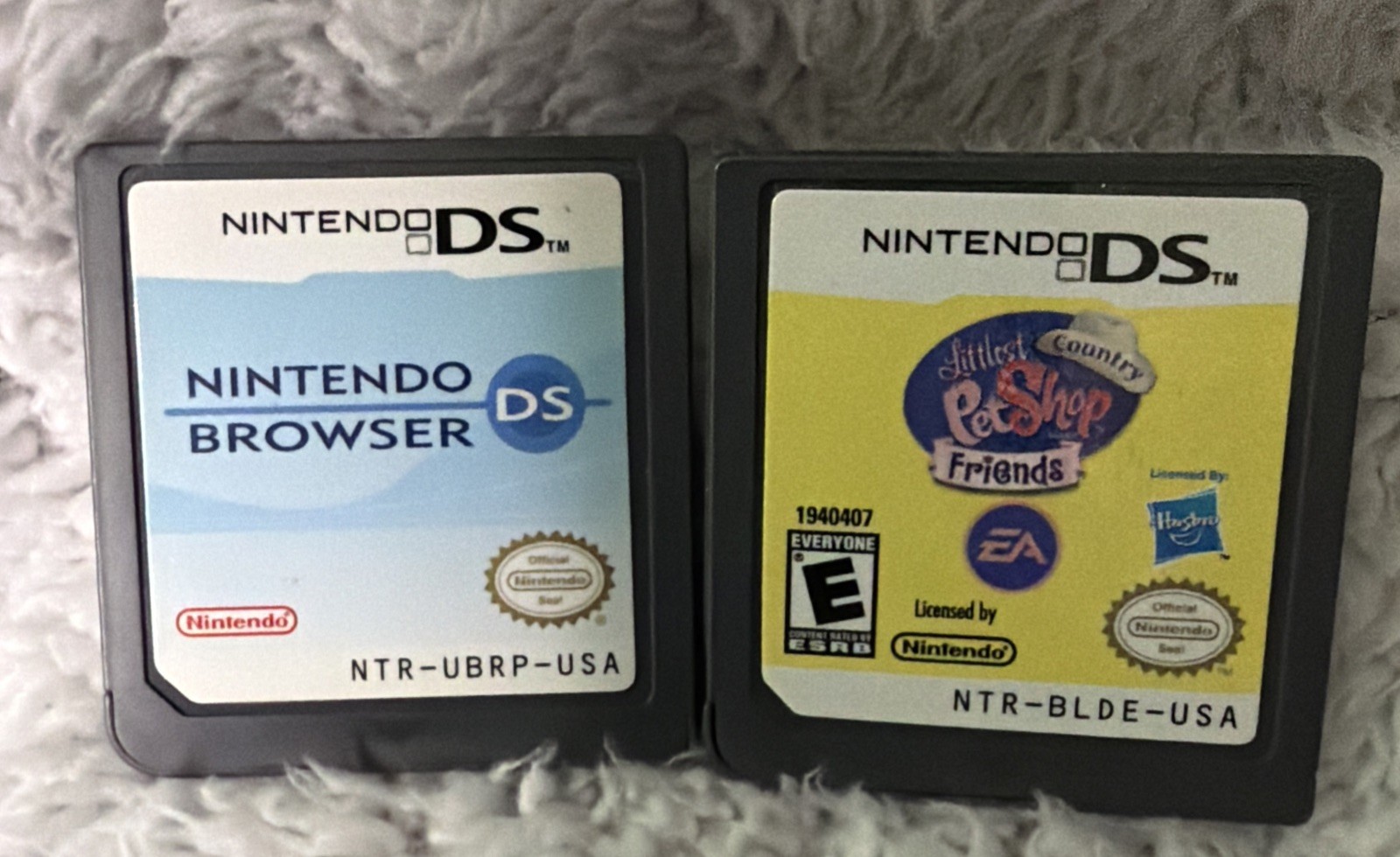 The Littlest Pet Shop Country Friends + Nintendo Browser DS CARTRIDGES ONLY X2