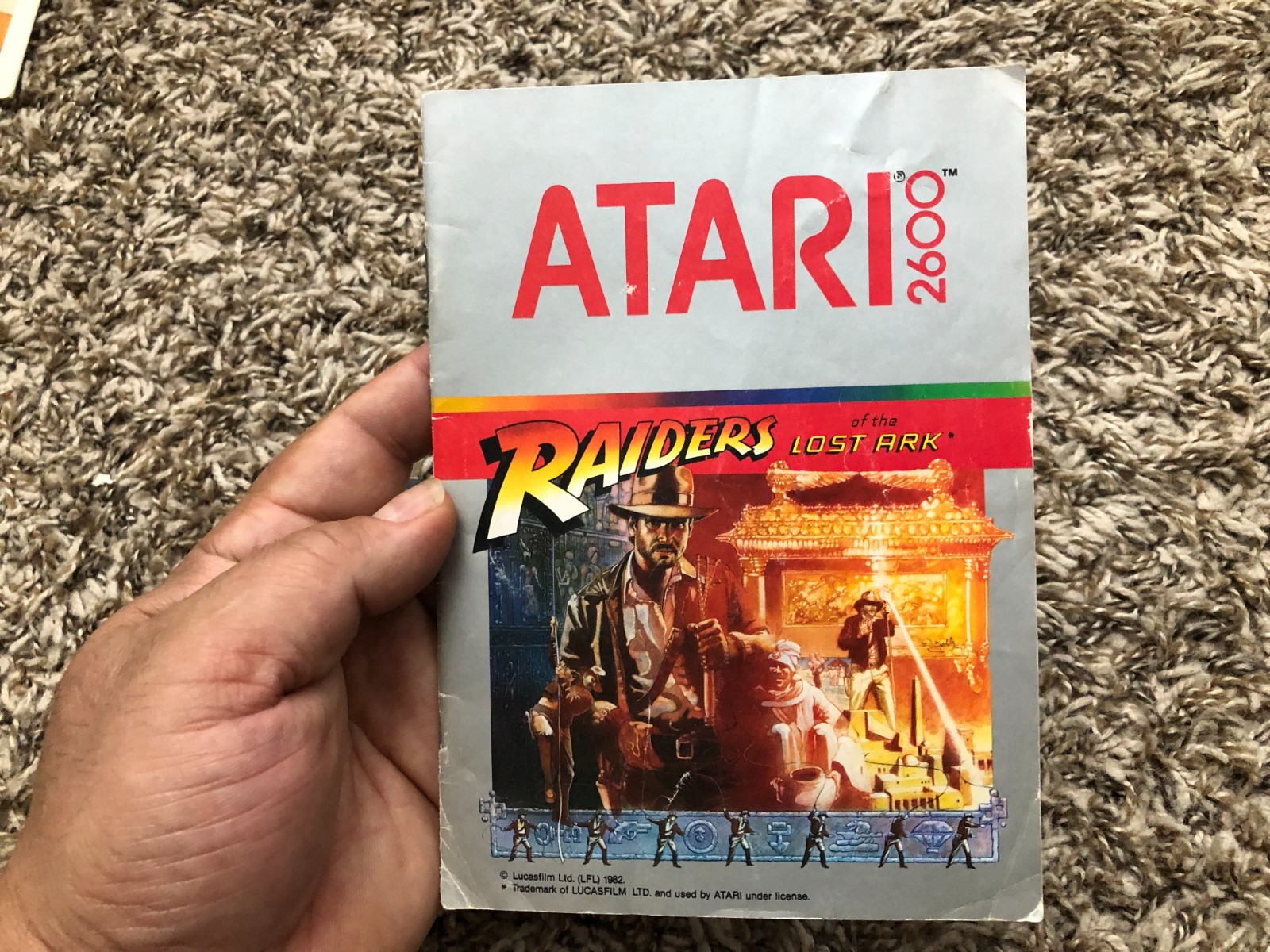 Raiders of the Lost Ark (Atari 2600, 1982) Cartridge & Manual Only Tested (DIEA)