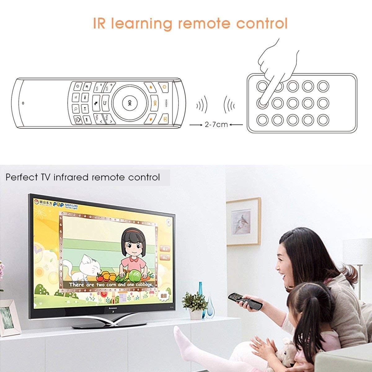 Rii Mini i25 Multifunction Portable 3 in 1 2.4GHz 170mm*49mm*16mm, Black