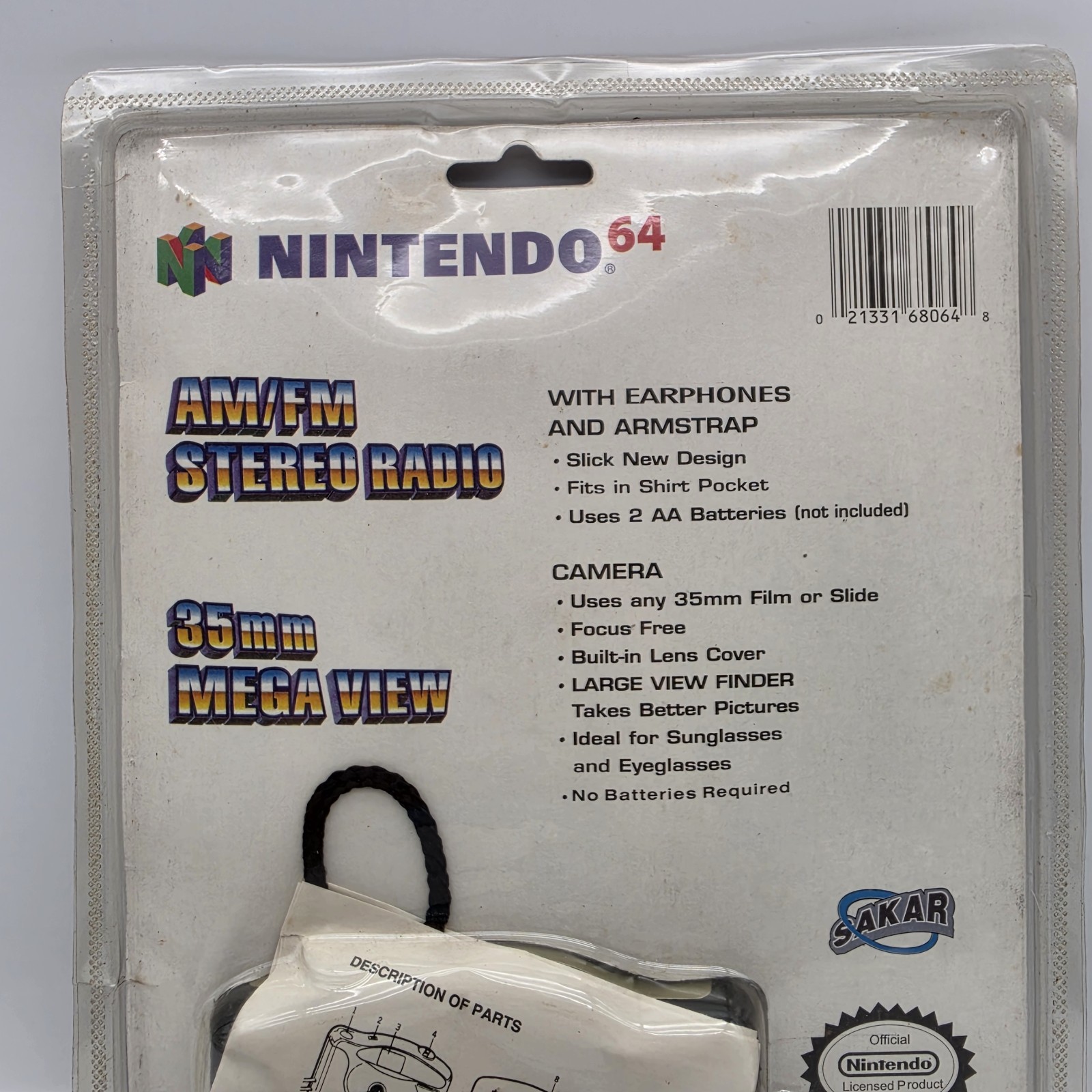 Nintendo 64 AM/FM Radio and 35mm Orange Film Camera Combo NEW FACTORY SEALED