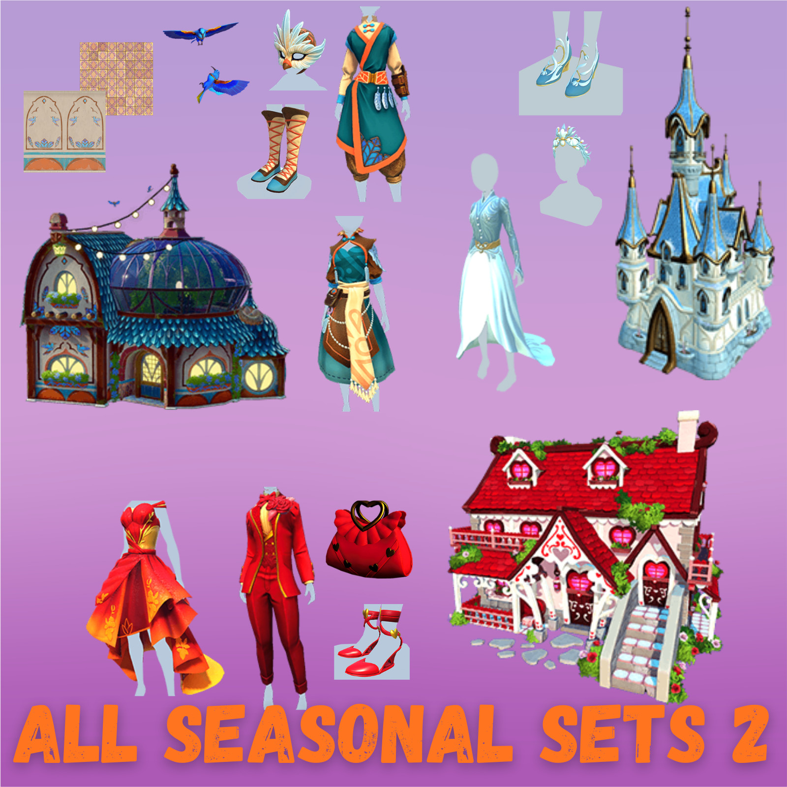 DISNEY DREAMLIGHT VALLEY ALL SEASONAL SETS – LOT 2