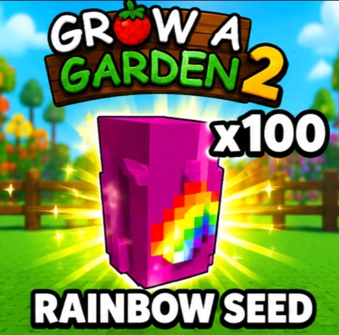 Grow A Garden 2 | GAG2 | 100x Rainbow Seed 🌱 | Fast Delivery 🚚 | CHEAPEST