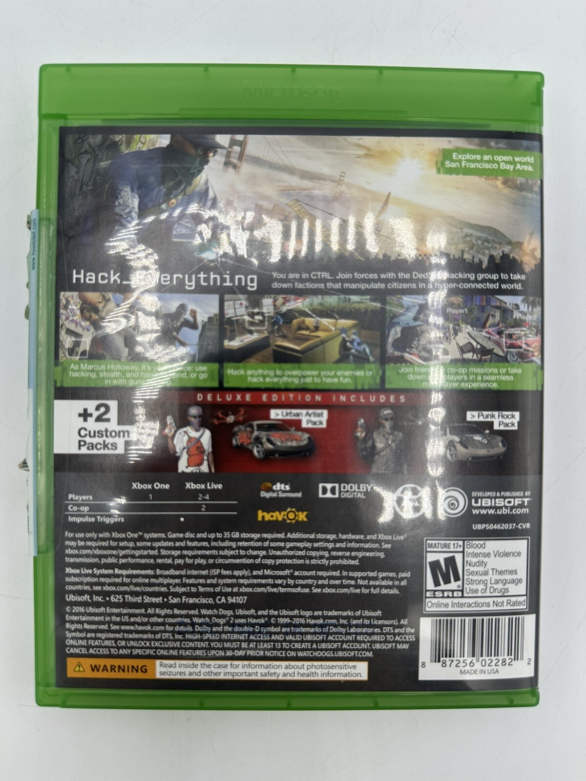 Watch Dogs 2 Deluxe Edition Xbox One – Complete CIB