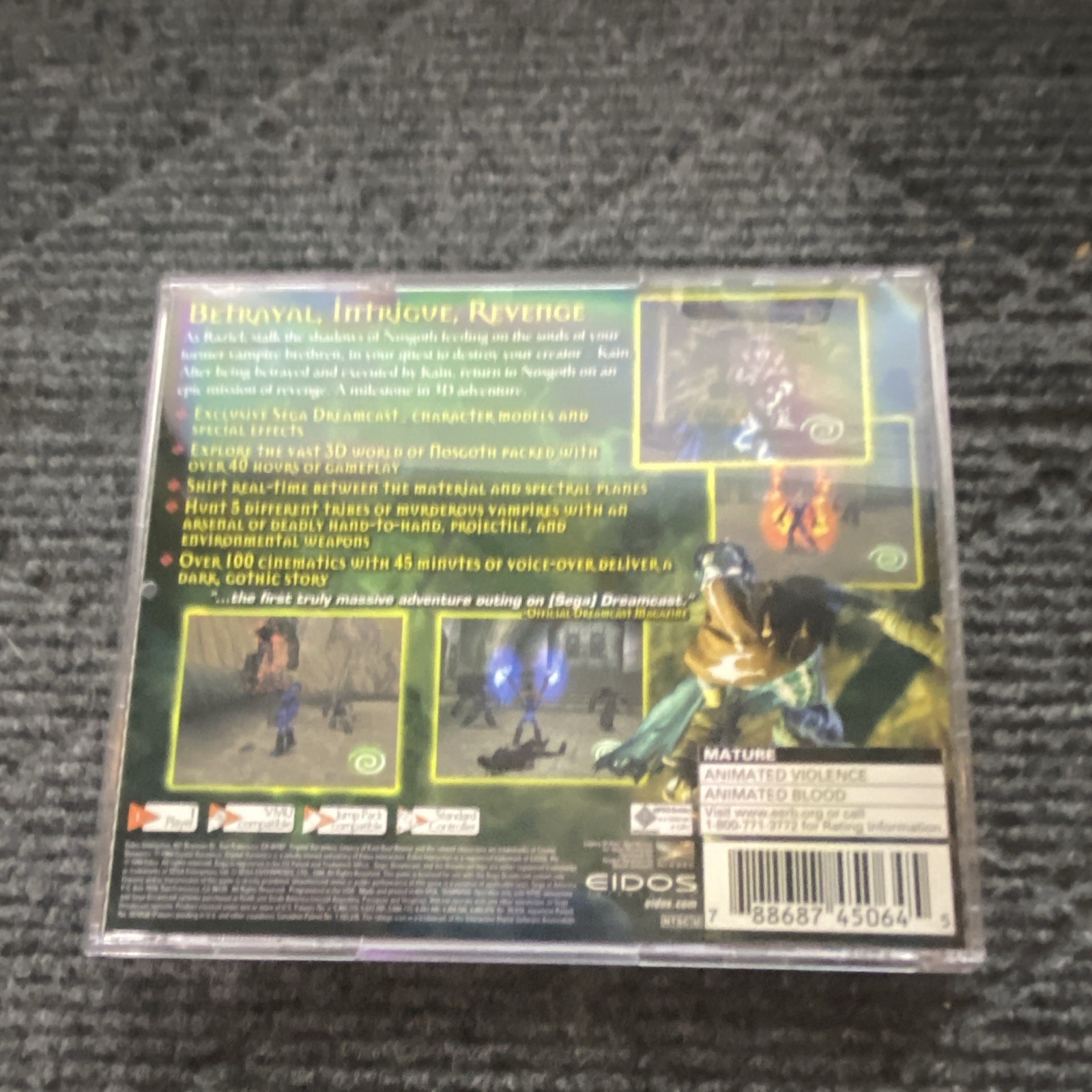 Eidos Legacy of Kain: Soul Reaver Sega Dreamcast Complete Case Disc Manual