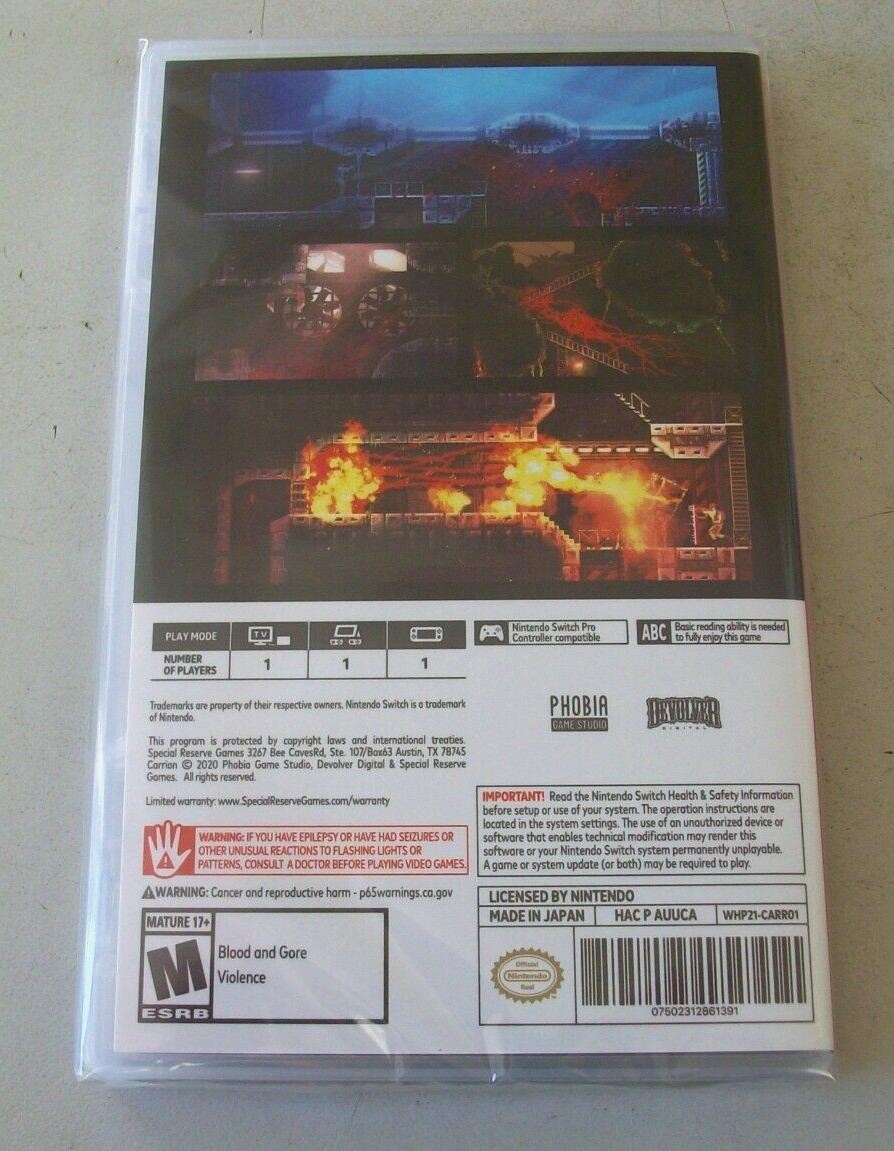 Carrion – Switch – Single Ed. – w/FREE ART PRINT! NEW SEALED FREE US SHIPPING