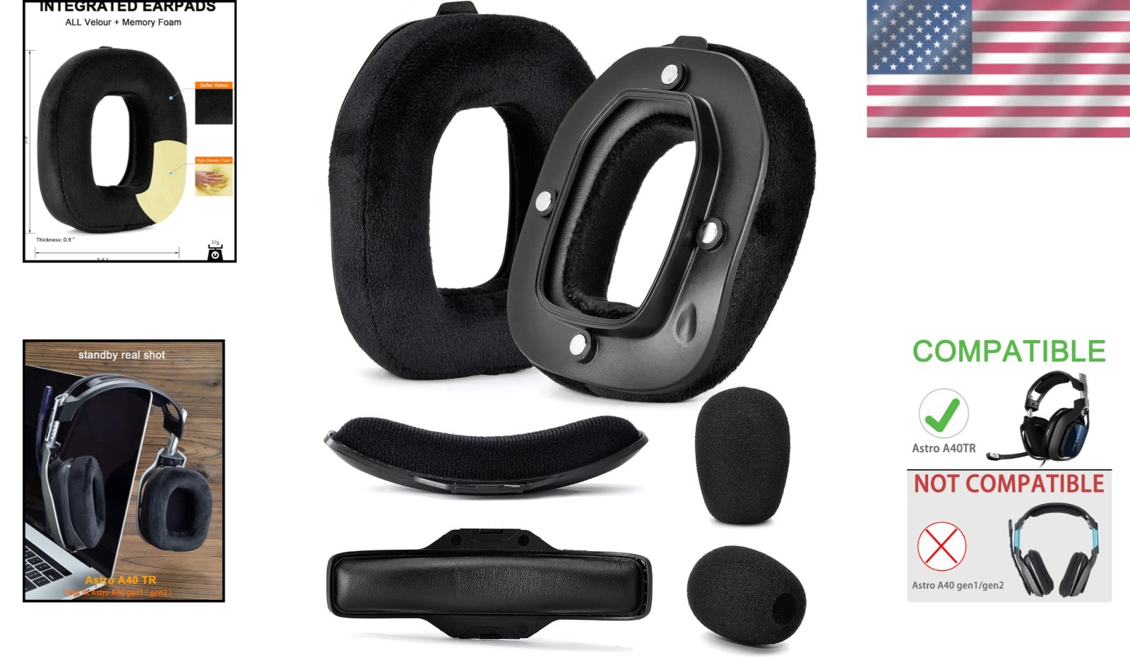 High-Density Noise Cancelling Ear Cushions – Astro A40 TR//