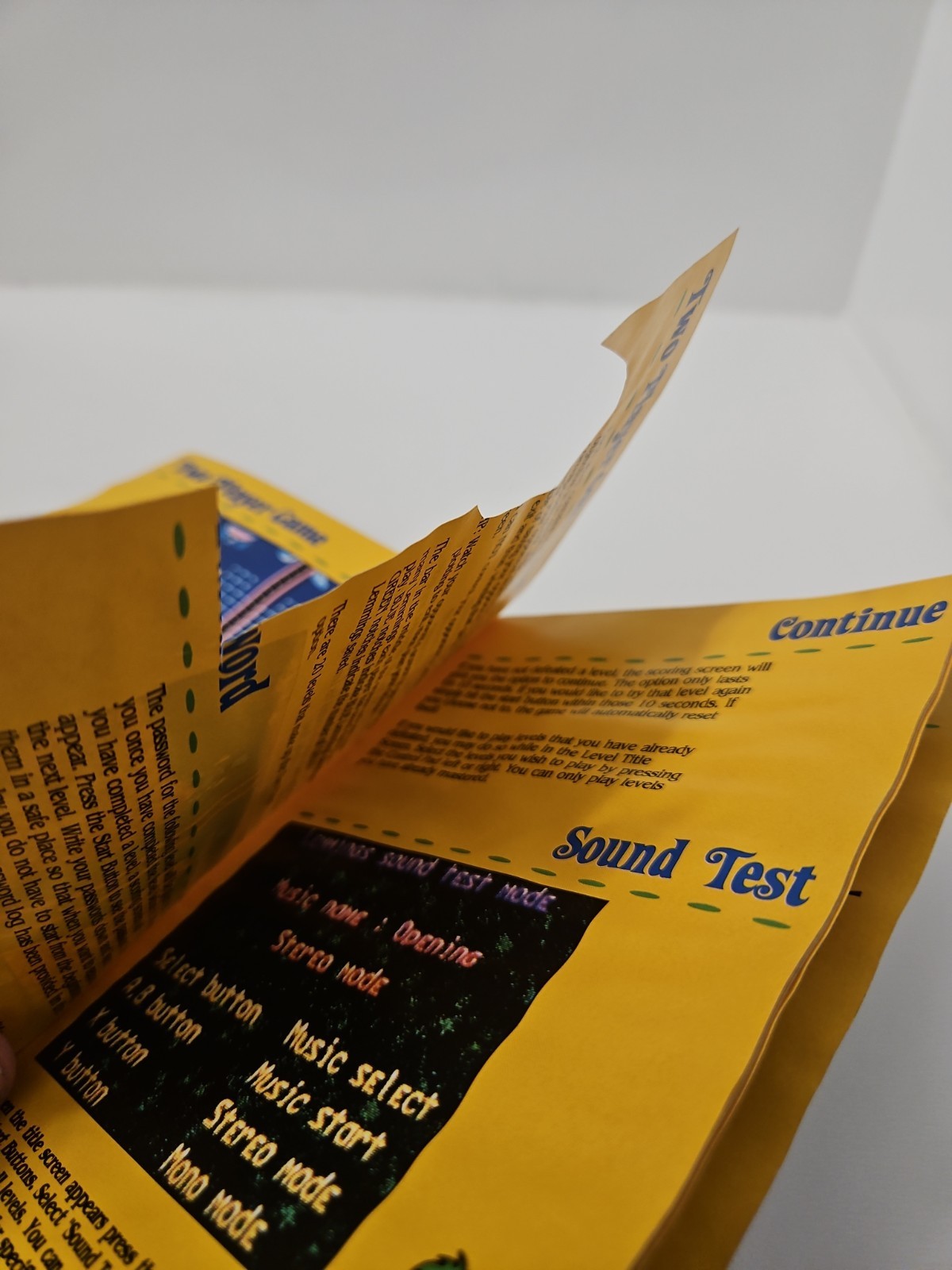 Lemmings Instruction Manual Only Super Nintendo SNES