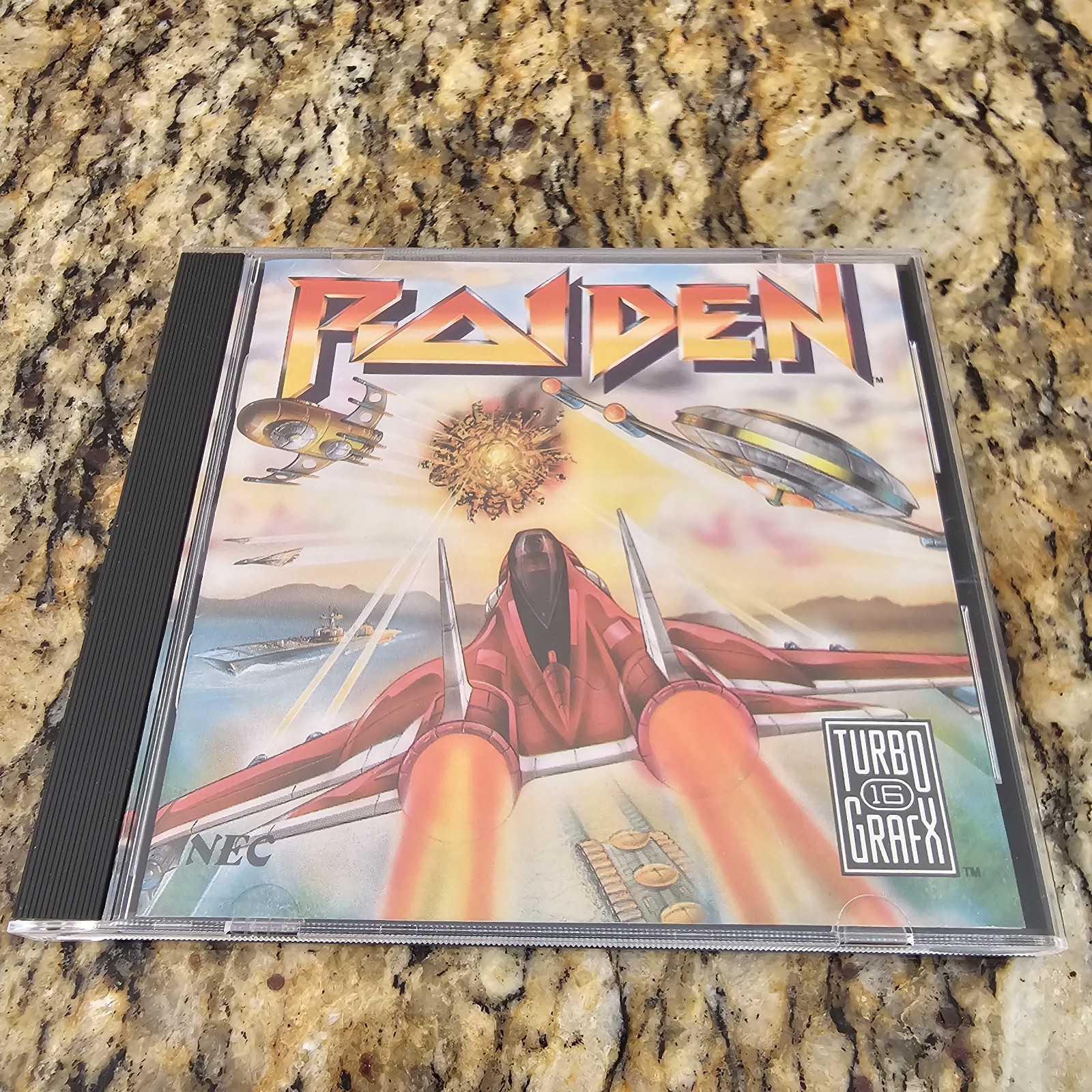 Raiden TurboGrafx-16 Case, Manual, HuCard *Great Condition*