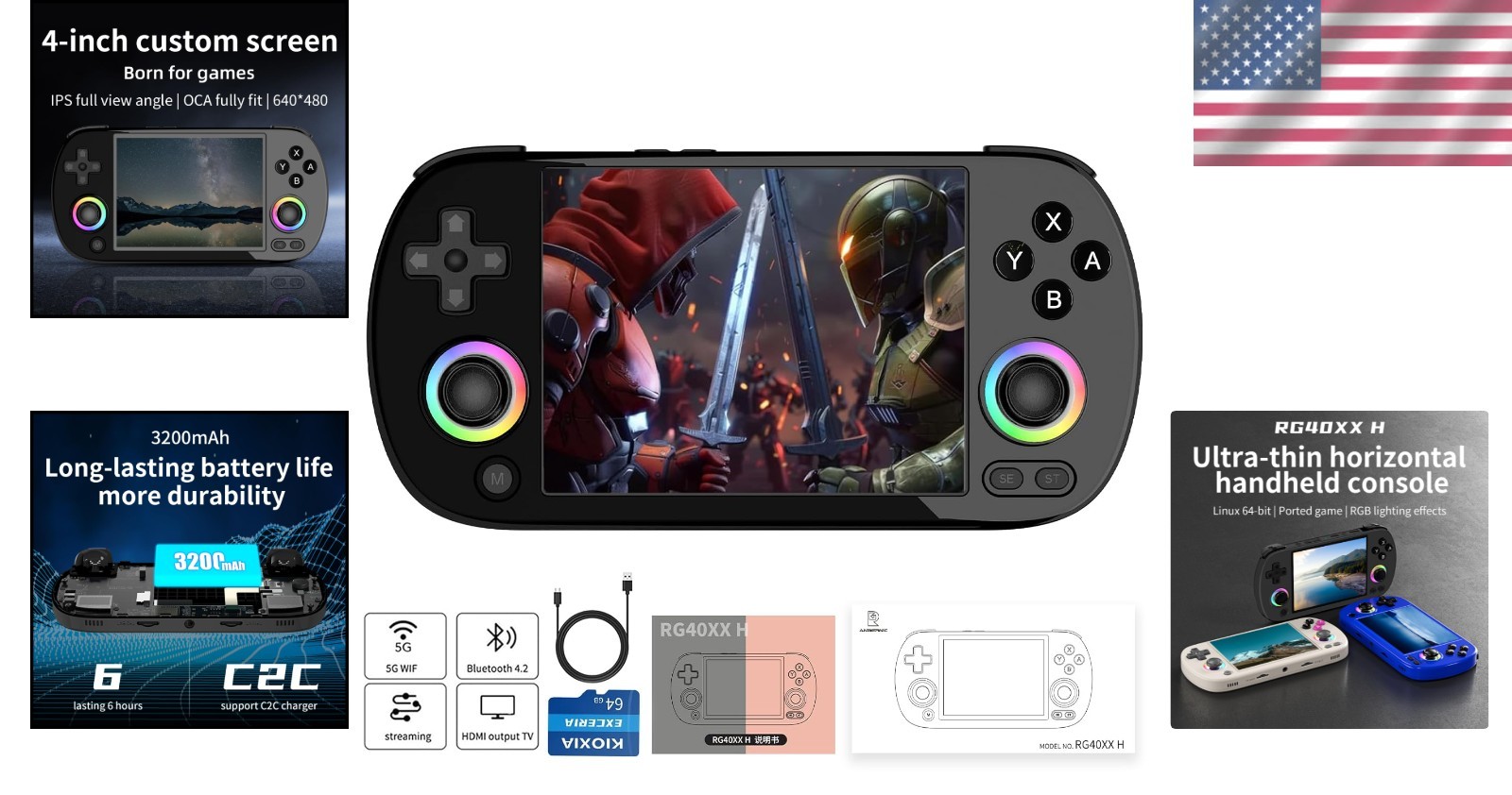 Anbernic RG40XX H Retro Gaming Console – Enjoy Stunning 640×480 Gameplay