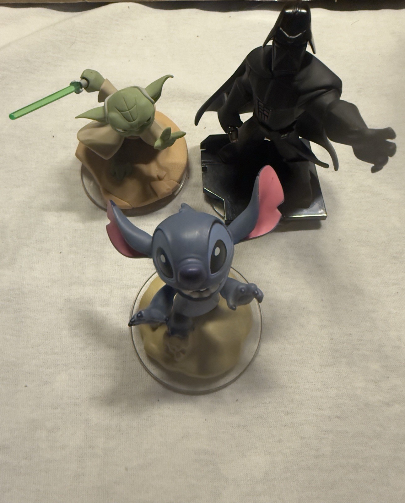 Disney Infinity Character Figures Lot. Stitch, Yoda, Darth Vader Starwars