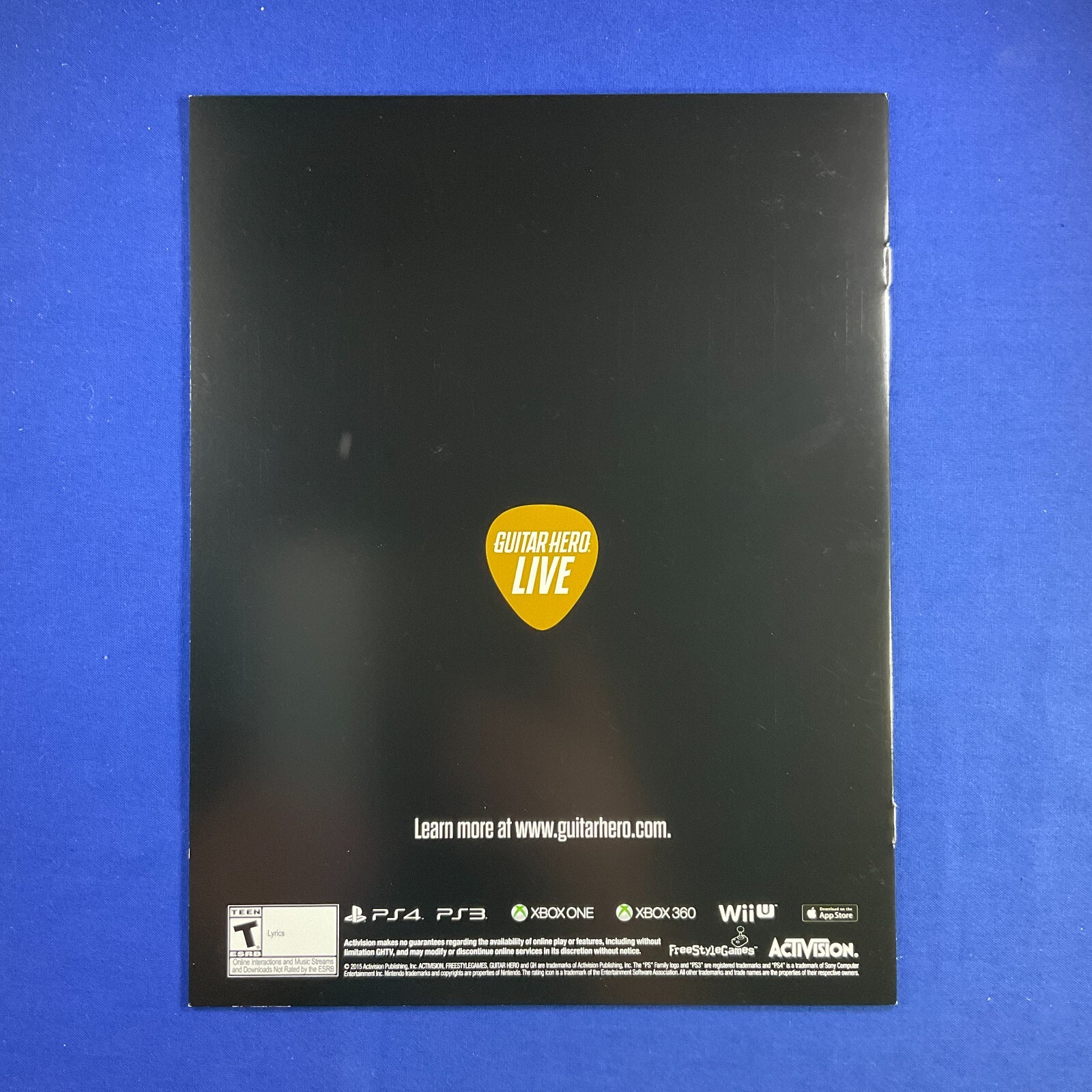 GUITAR HERO LIVE 2015 Video Game Retailer Launch Kit Glossy Promotional Booklet