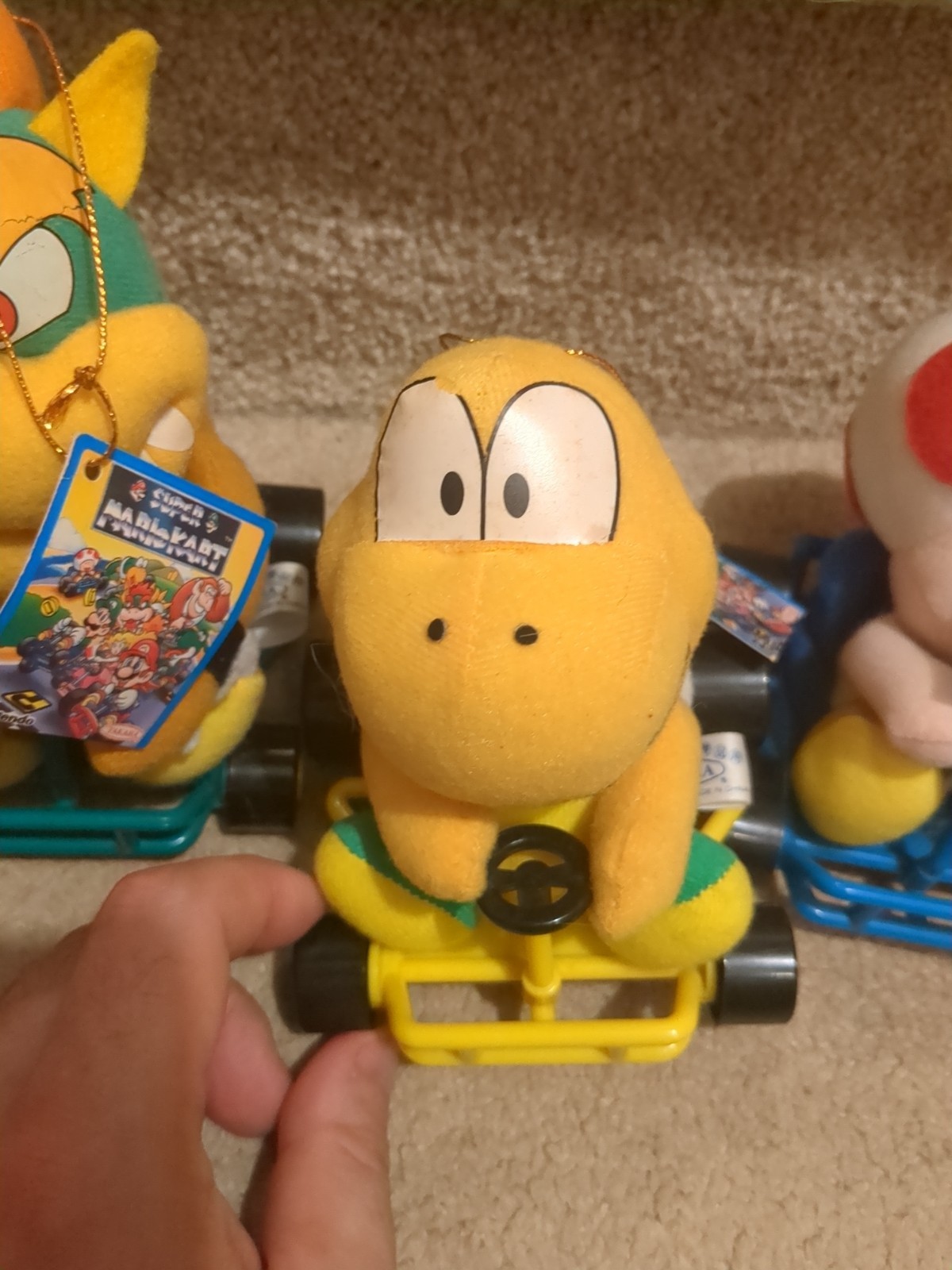 RARE 1993 Takara Super Mario Kart Yoshi Bowser Luigi Koopa Troopa Peach Plush