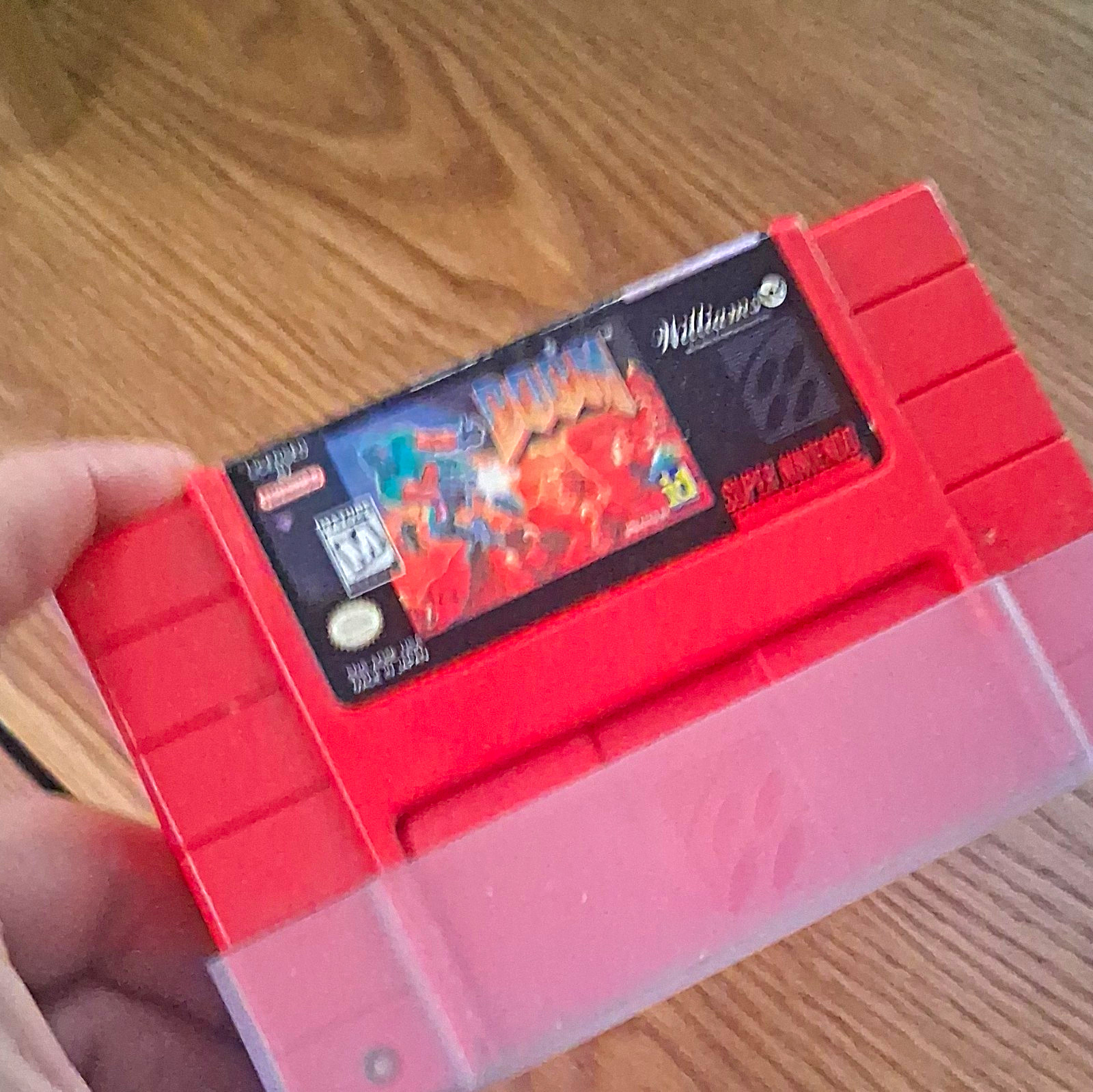 Doom Williams Nintendo SNES Red Cartridge Game, Doom Series, M – Mature