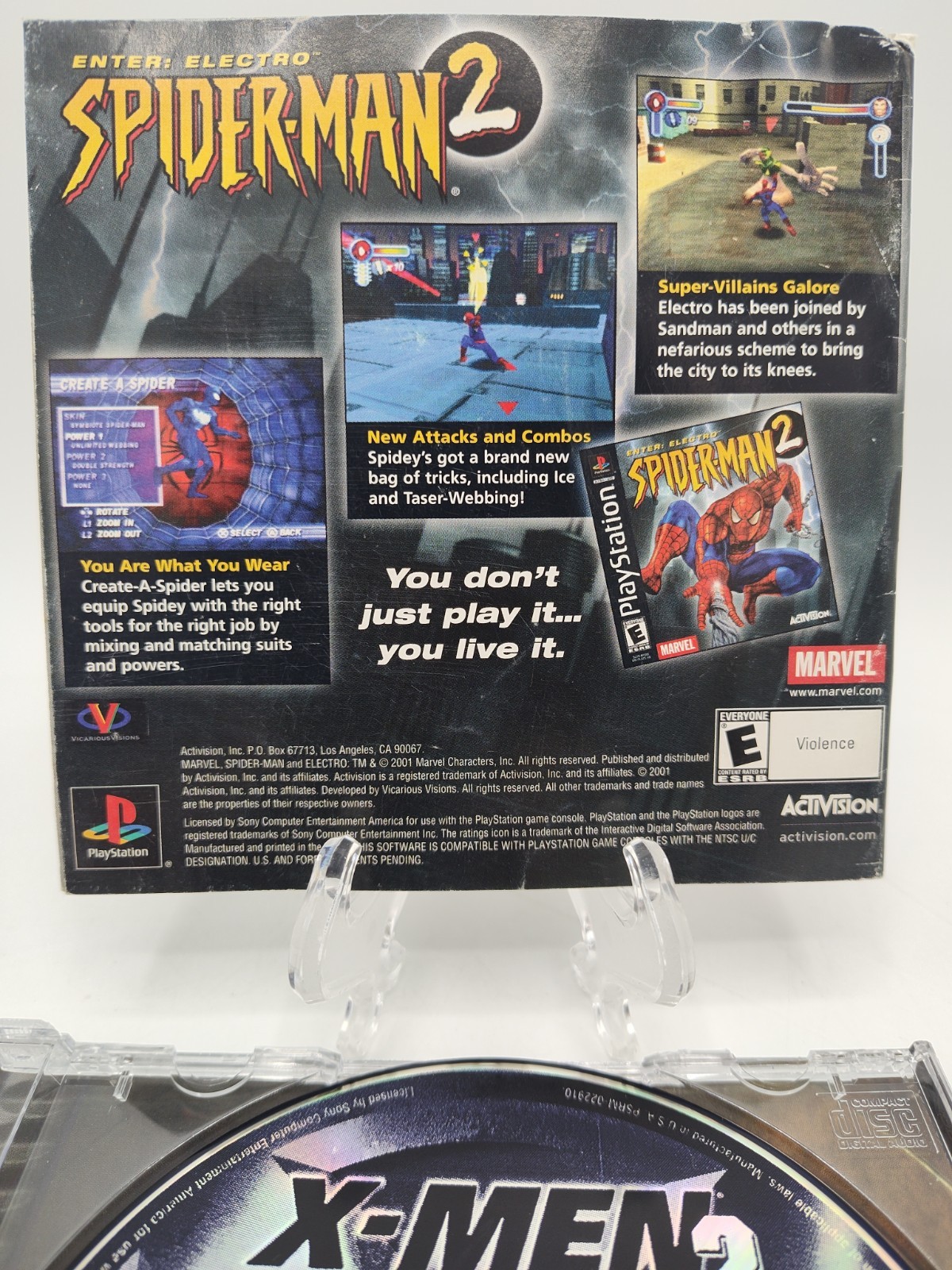 X-Men: Mutant Academy 2 (Sony PlayStation 1 PS1, 2001) CIB + Case Protector VGC