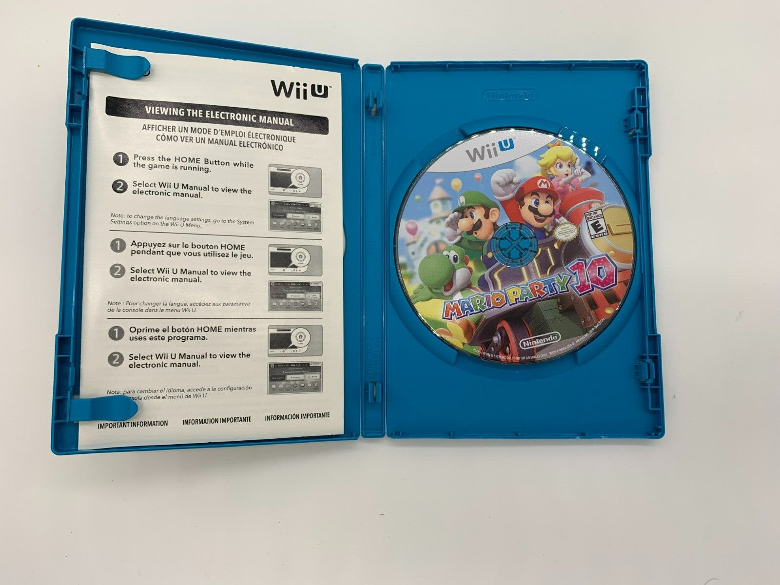 Mario Party 10 + Mario amiibo with Large Box (Wii U, 2015)