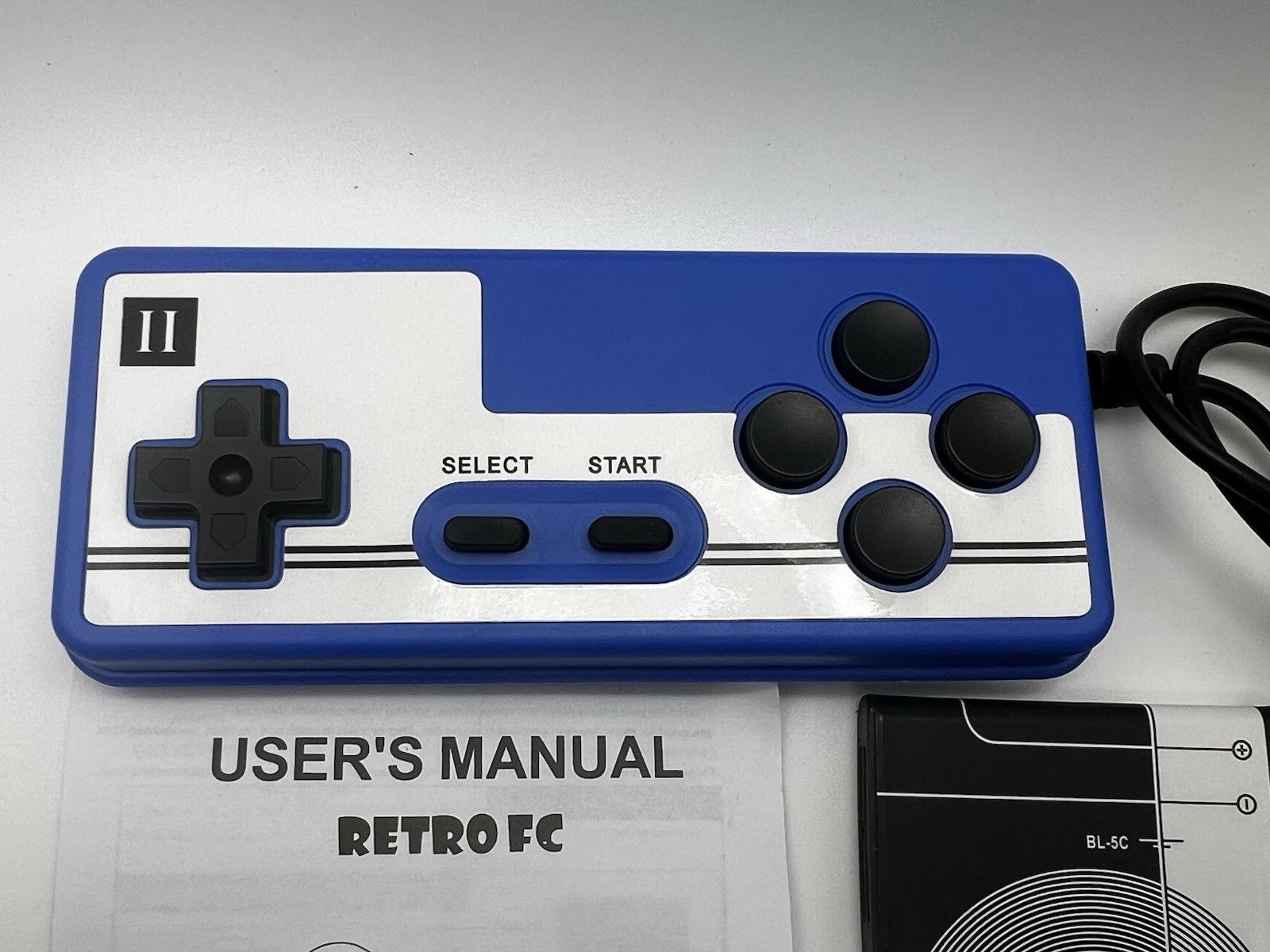 Retro FC Handheld Game Console 400 Built-In Games 3” LED Blue