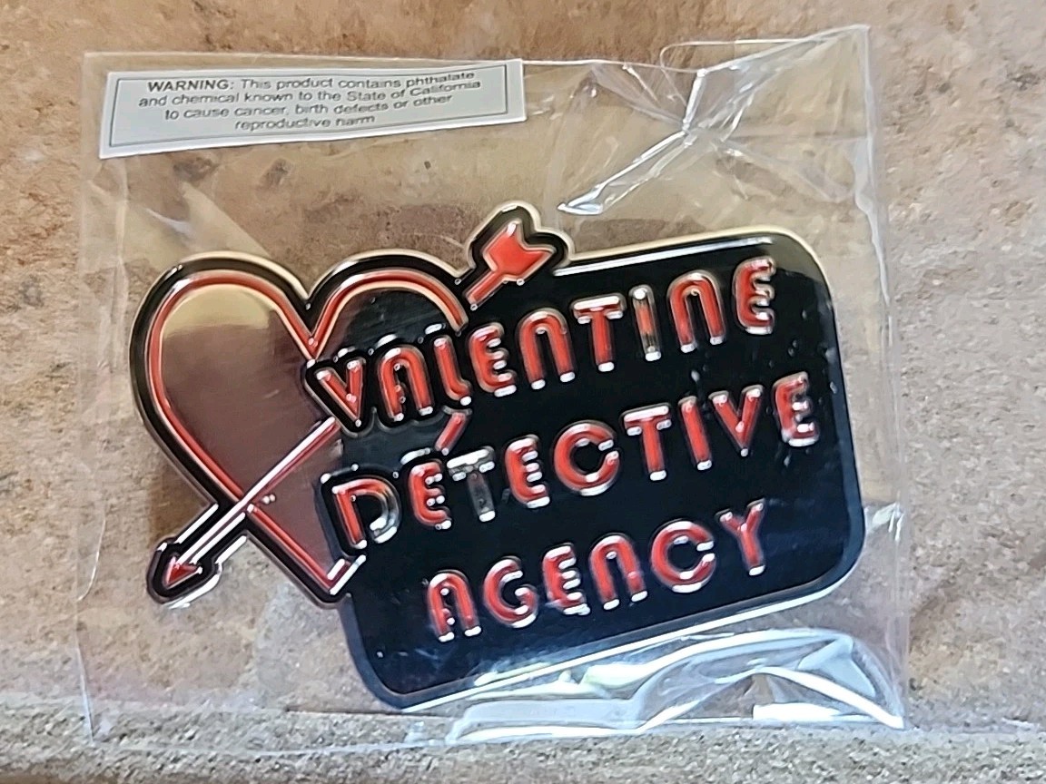 Rare Fallout Nick Valentine Detective Agency XL Shirt Pin Sign Limited Edition