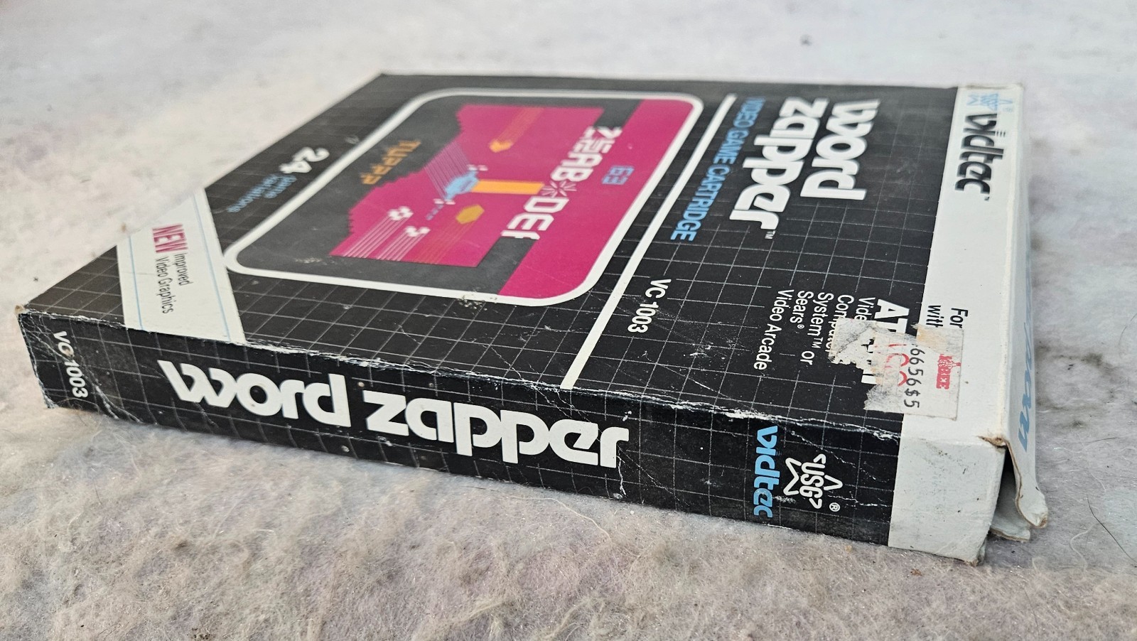 Vidtec WORD ZAPPER Atari 2600 Game Cartridge w Box/Manual UNTESTED