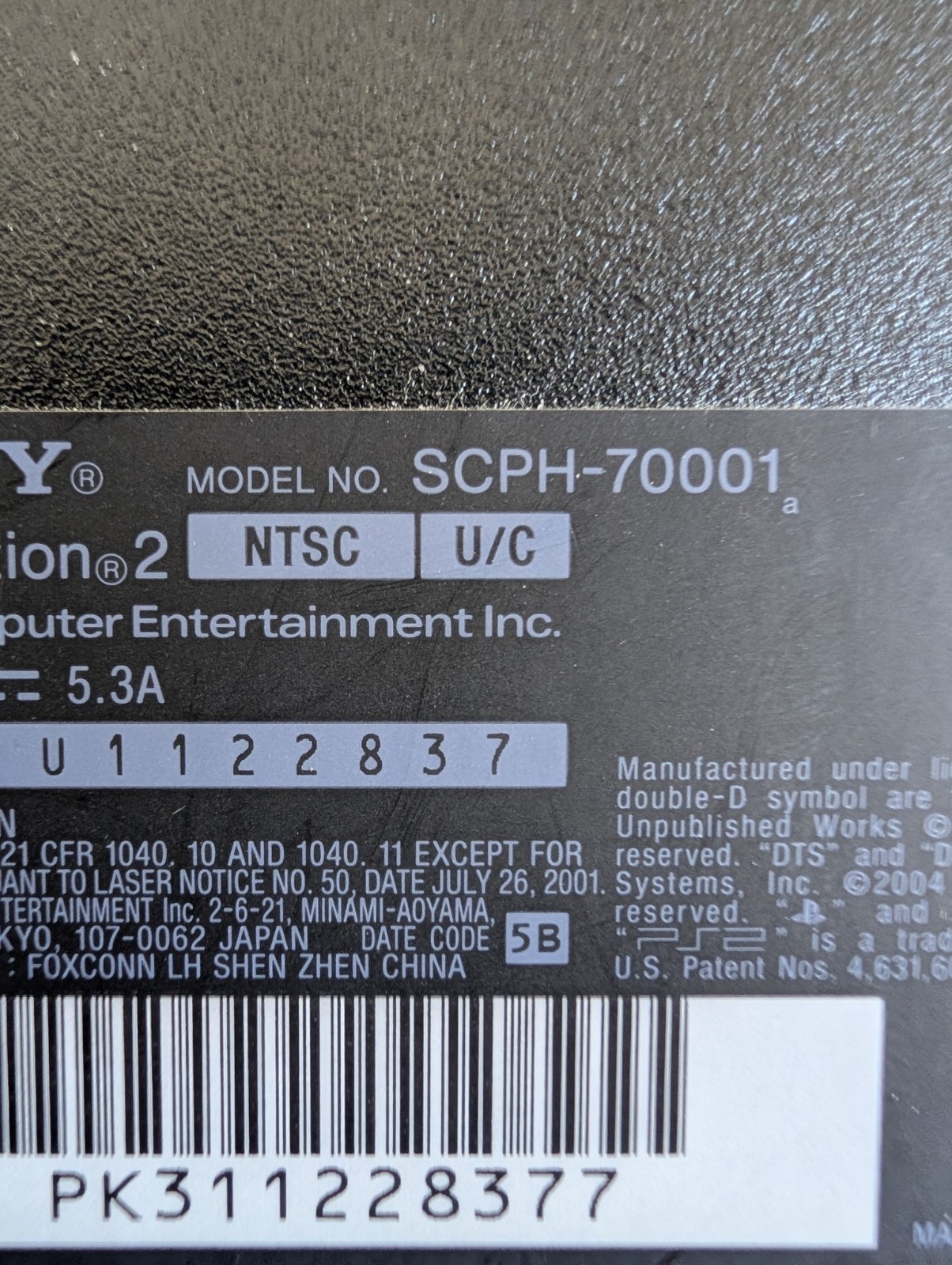 Sony PlayStation 2 PS2 Slim SCPH-70001 Console OEM Bundle Tested Works